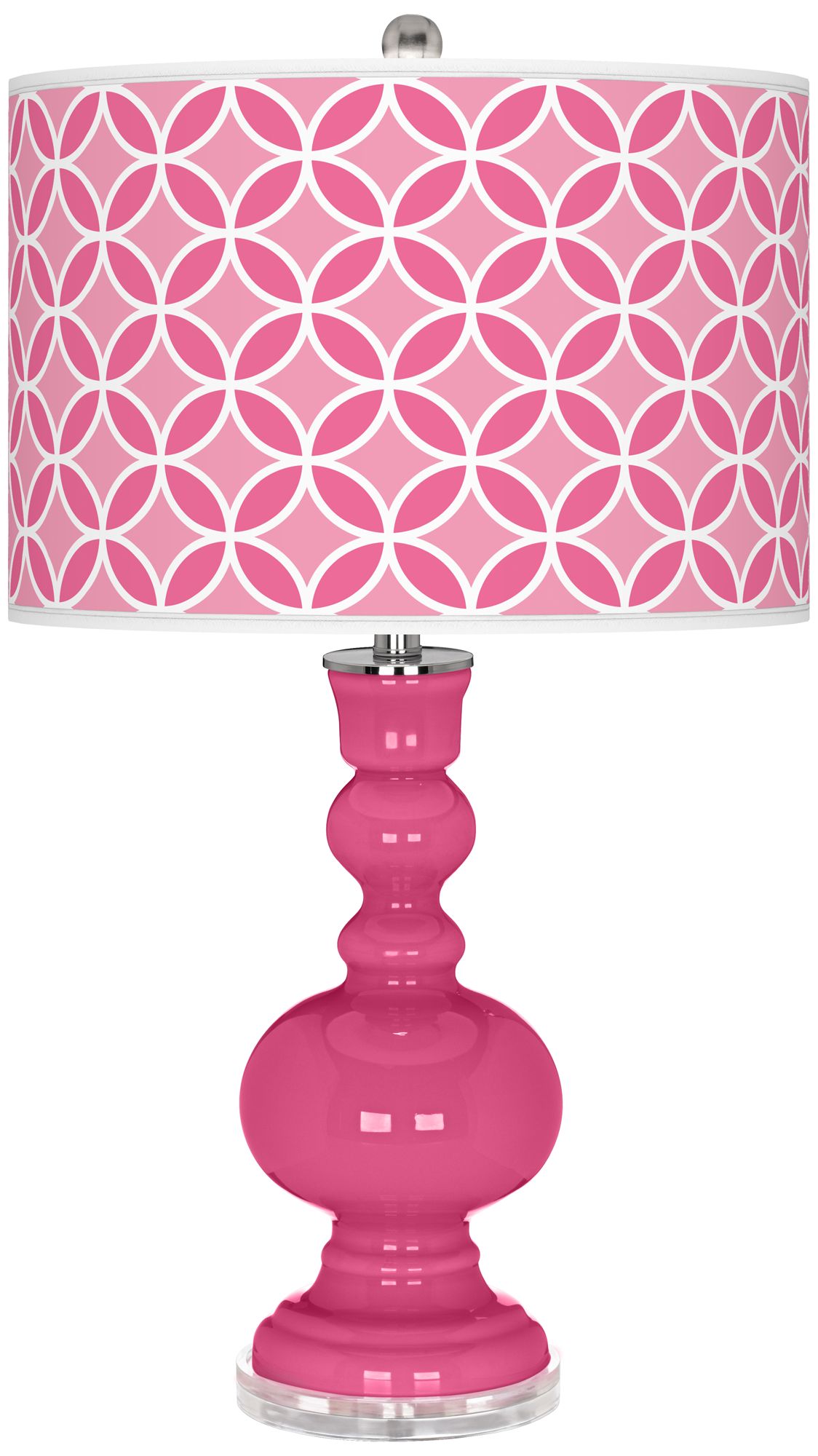 Blossom Pink Circle Rings Apothecary Table Lamp