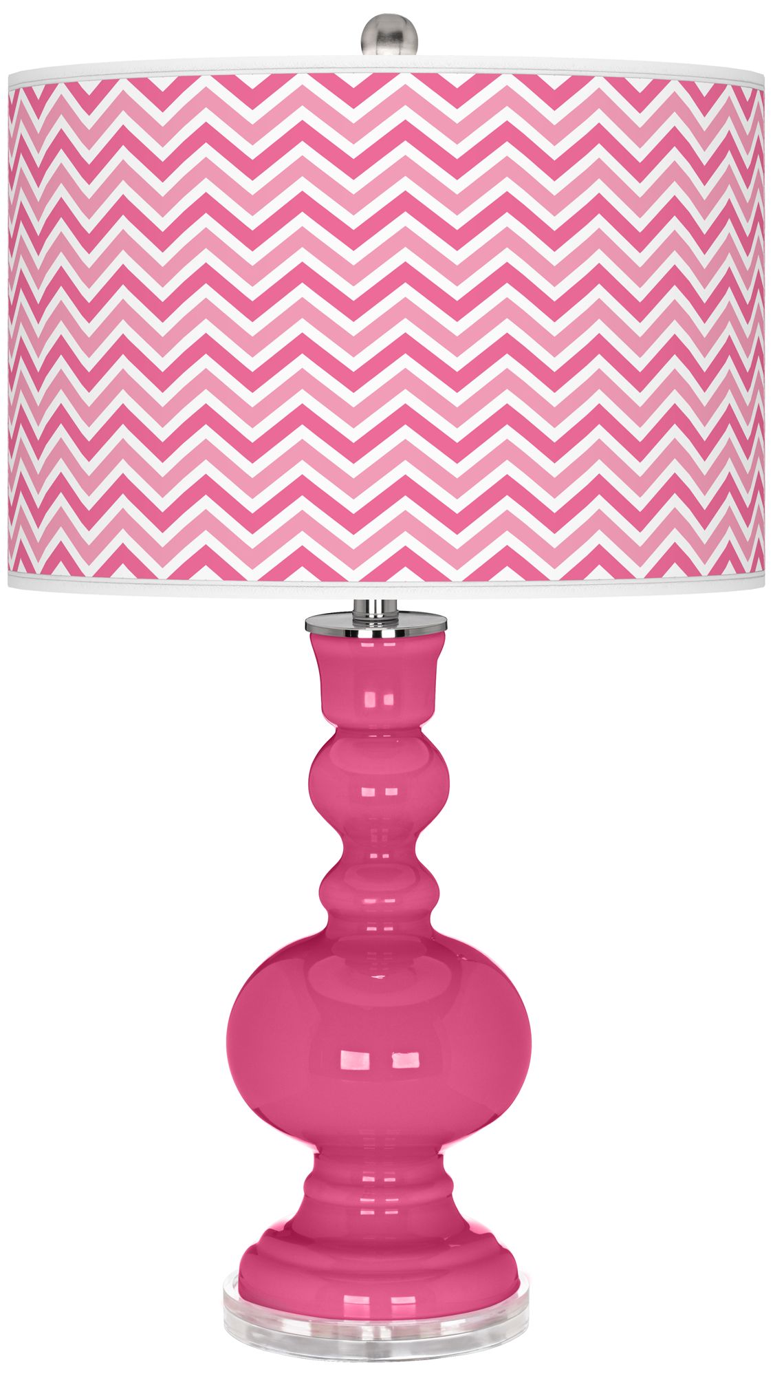 Blossom Pink Narrow Zig Zag Apothecary Table Lamp
