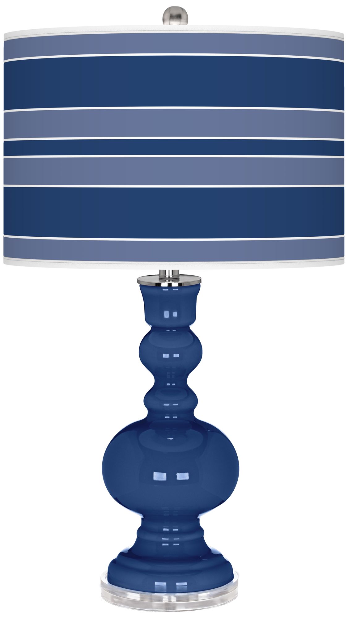 Monaco Blue Bold Stripe Apothecary Table Lamp