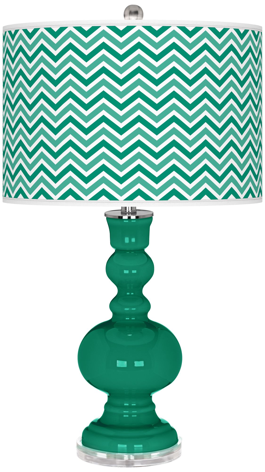 Emerald Narrow Zig Zag Apothecary Table Lamp