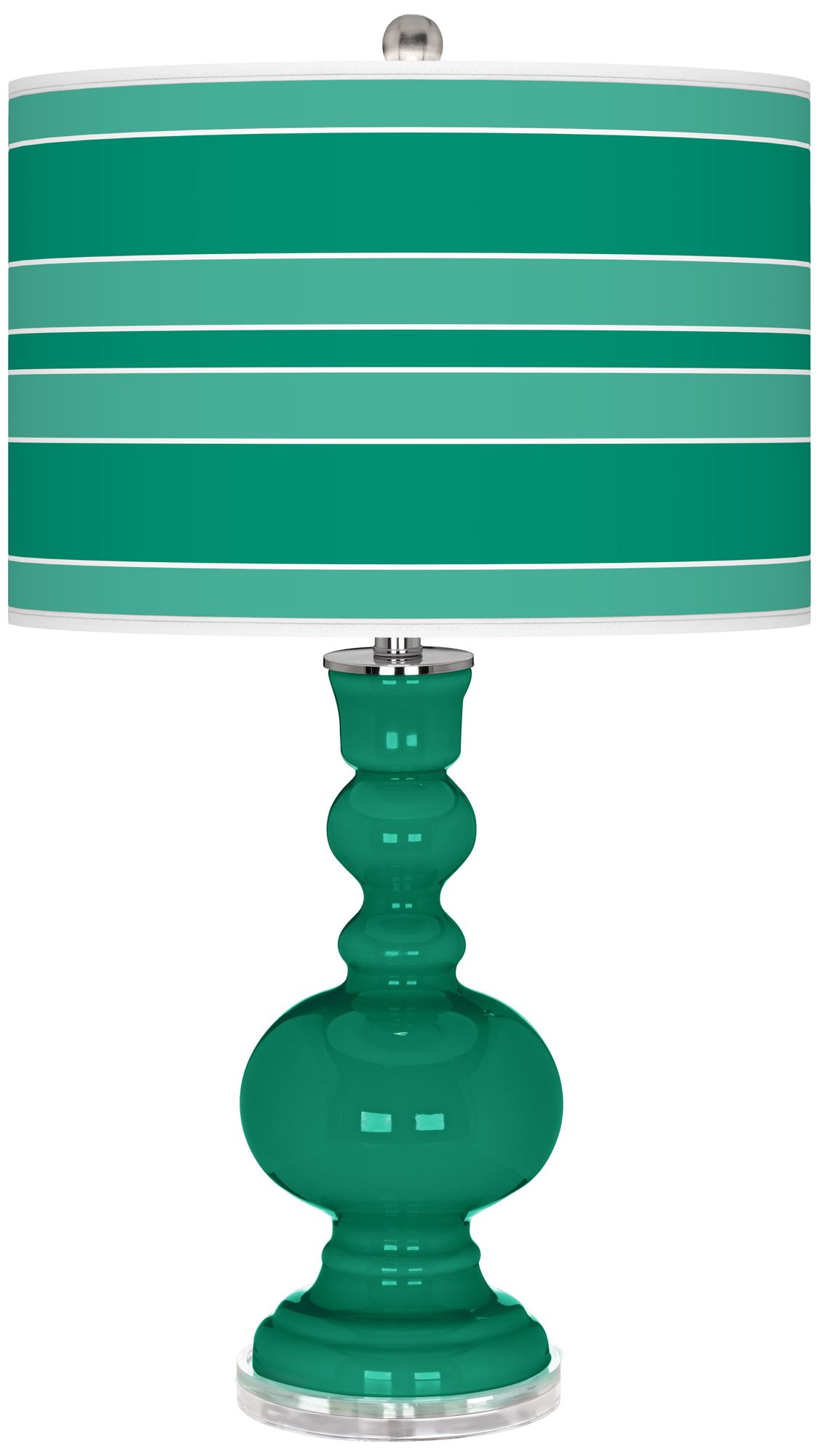 Emerald Bold Stripe Apothecary Table Lamp