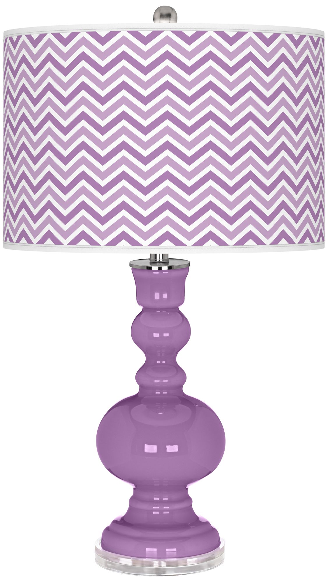African Violet Narrow Zig Zag Apothecary Table Lamp