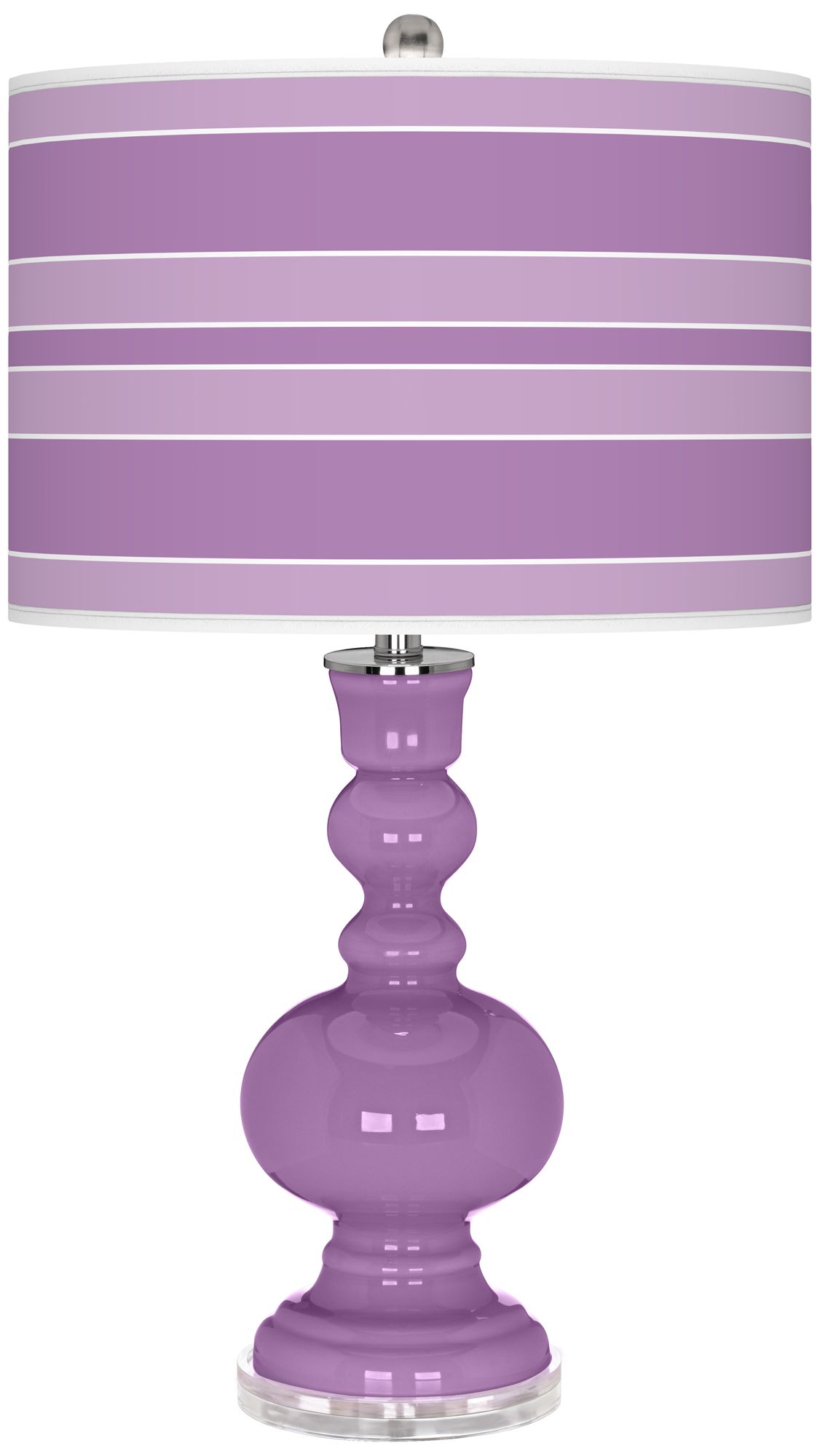 African Violet Bold Stripe Apothecary Table Lamp