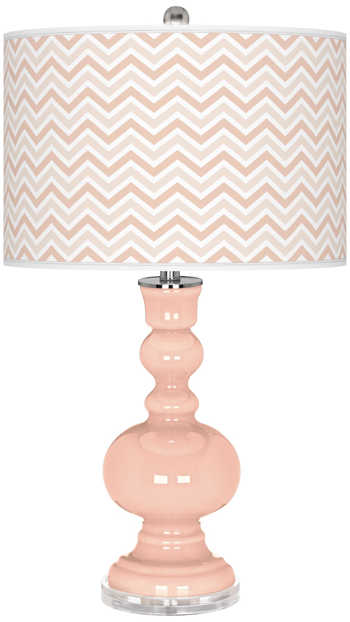 Linen Narrow Zig Zag Apothecary Table Lamp