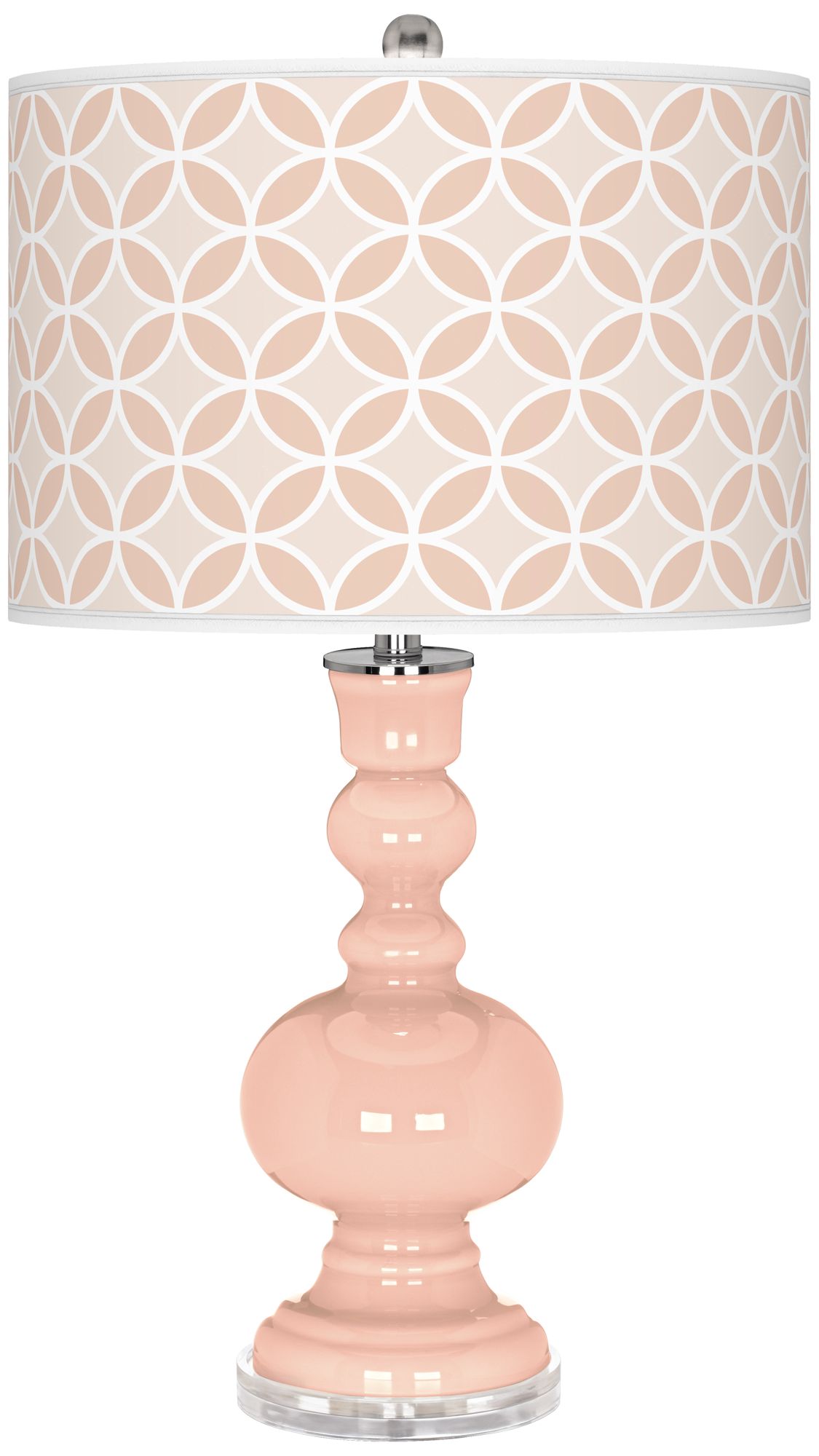 Linen Circle Rings Apothecary Table Lamp