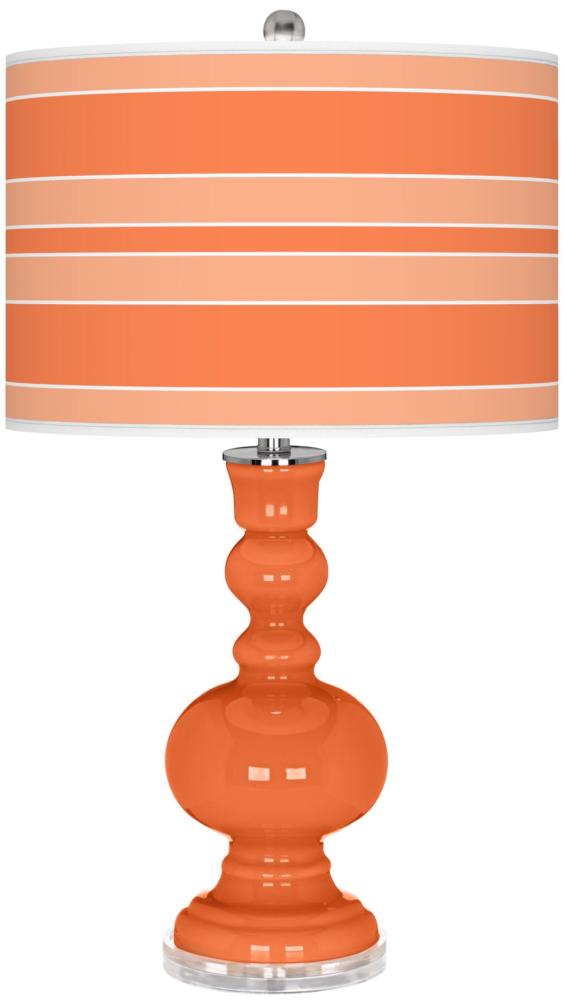 Nectarine Bold Stripe Apothecary Table Lamp
