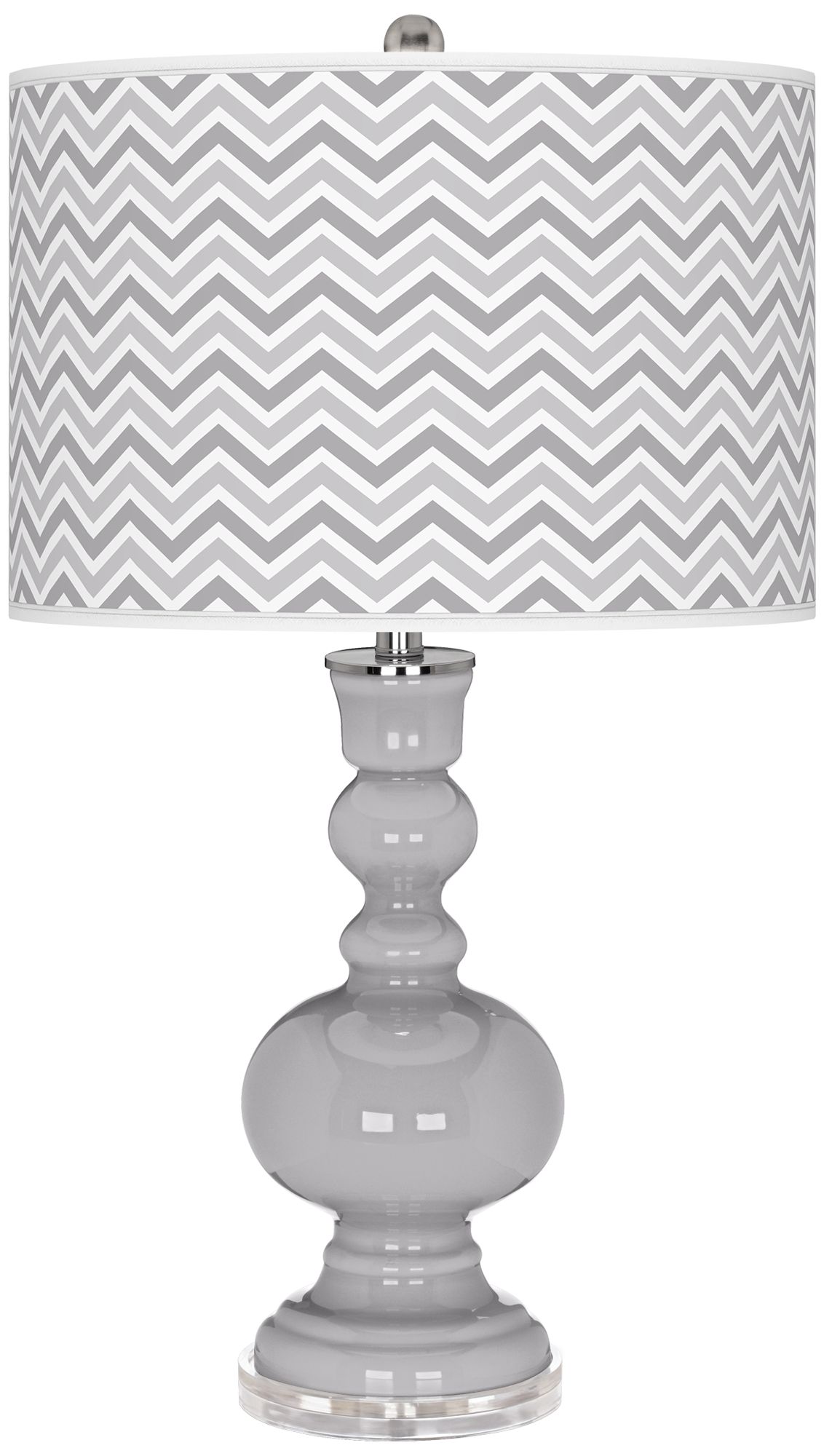 Swanky Gray Narrow Zig Zag Apothecary Table Lamp