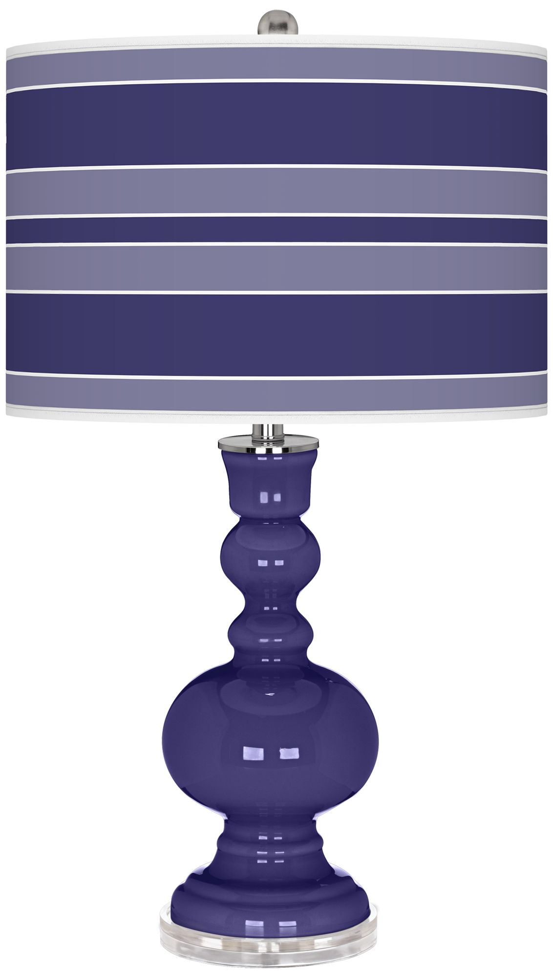 Valiant Violet Bold Stripe Apothecary Table Lamp