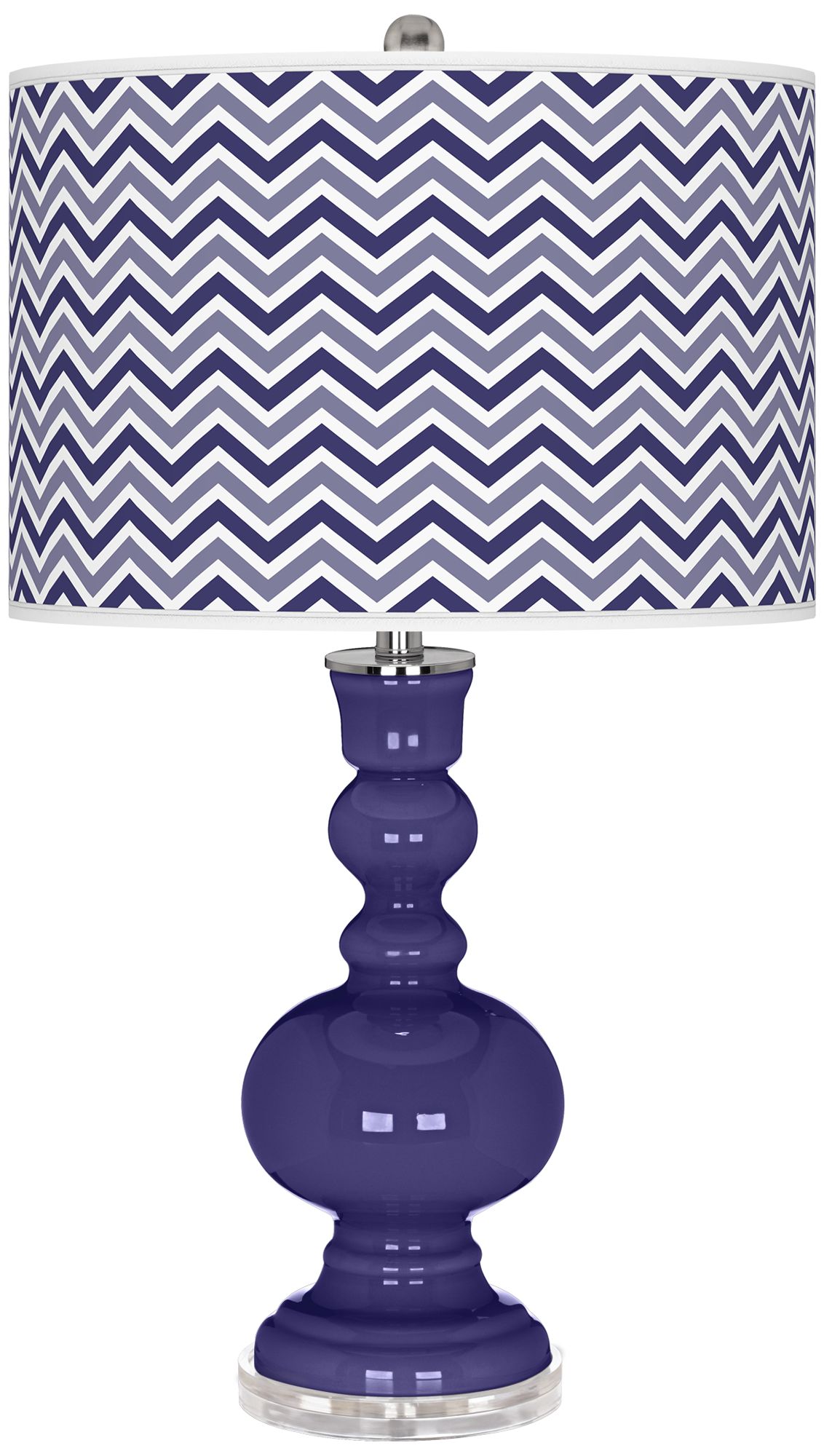 Valiant Violet Narrow Zig Zag Apothecary Table Lamp