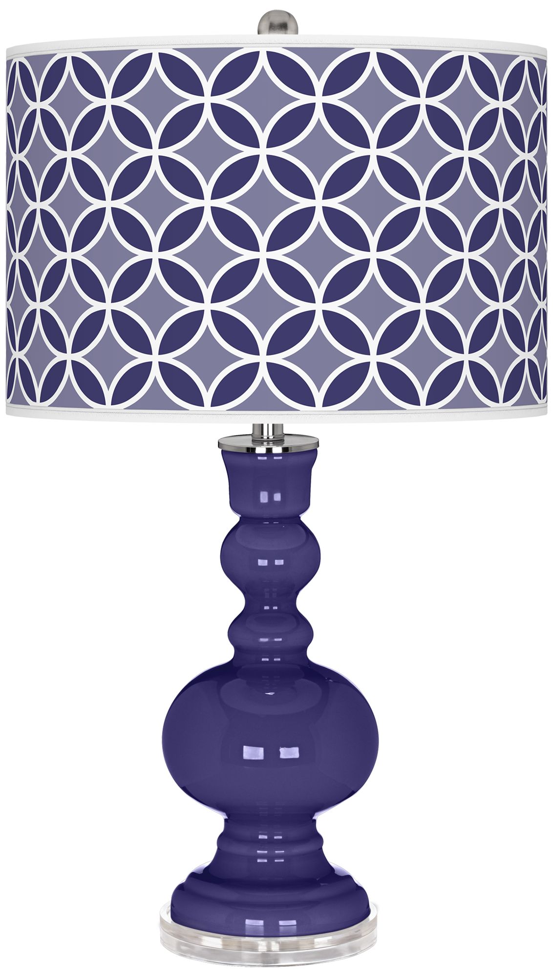 Valiant Violet Circle Rings Apothecary Table Lamp