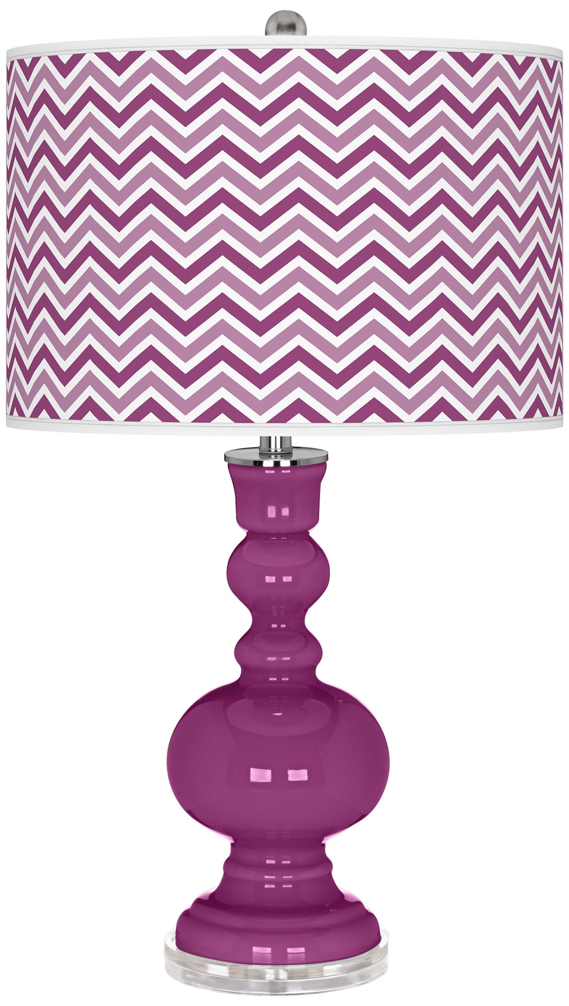 Verve Violet Narrow Zig Zag Apothecary Table Lamp