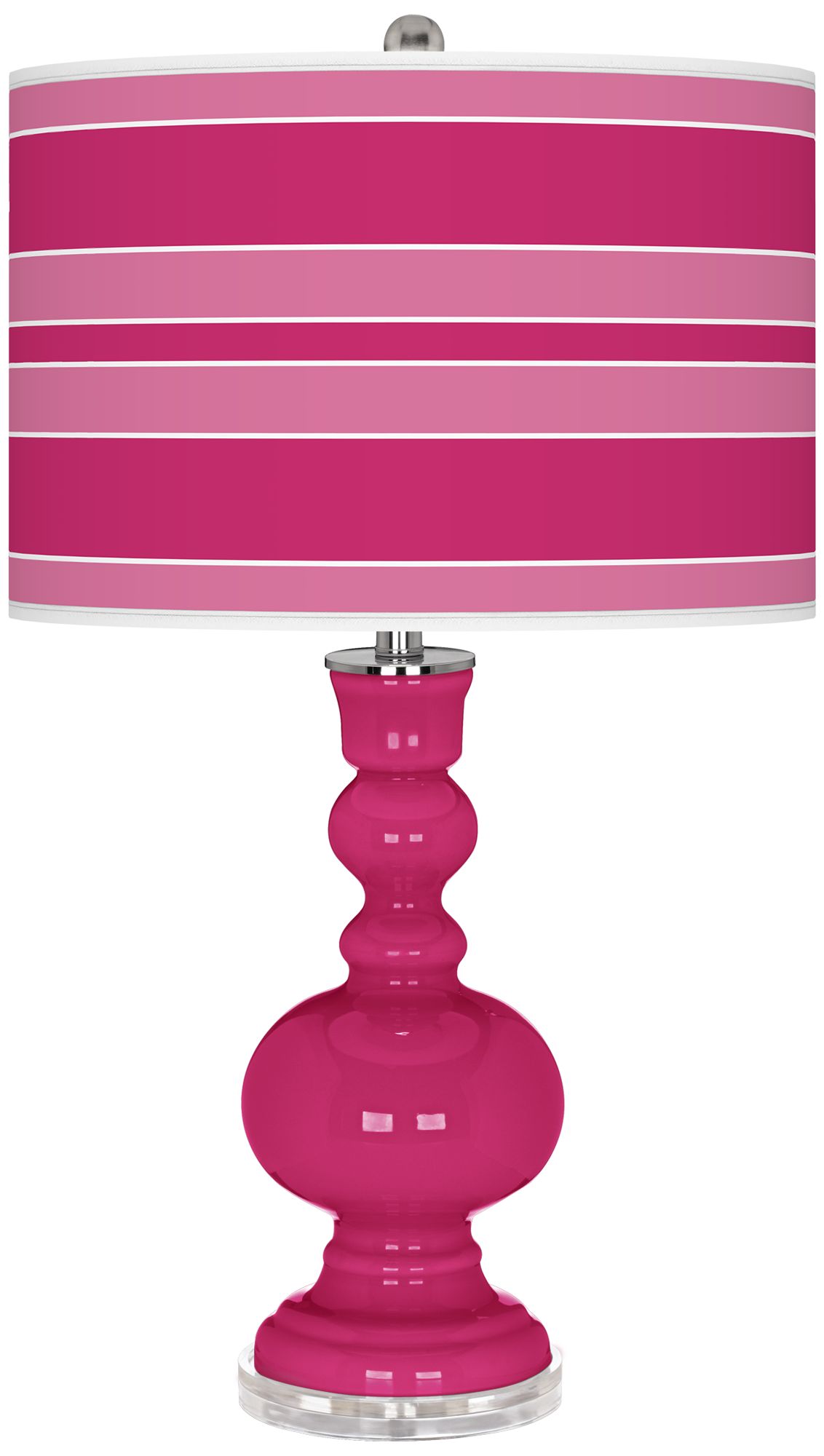 Beetroot Purple Bold Stripe Apothecary Table Lamp