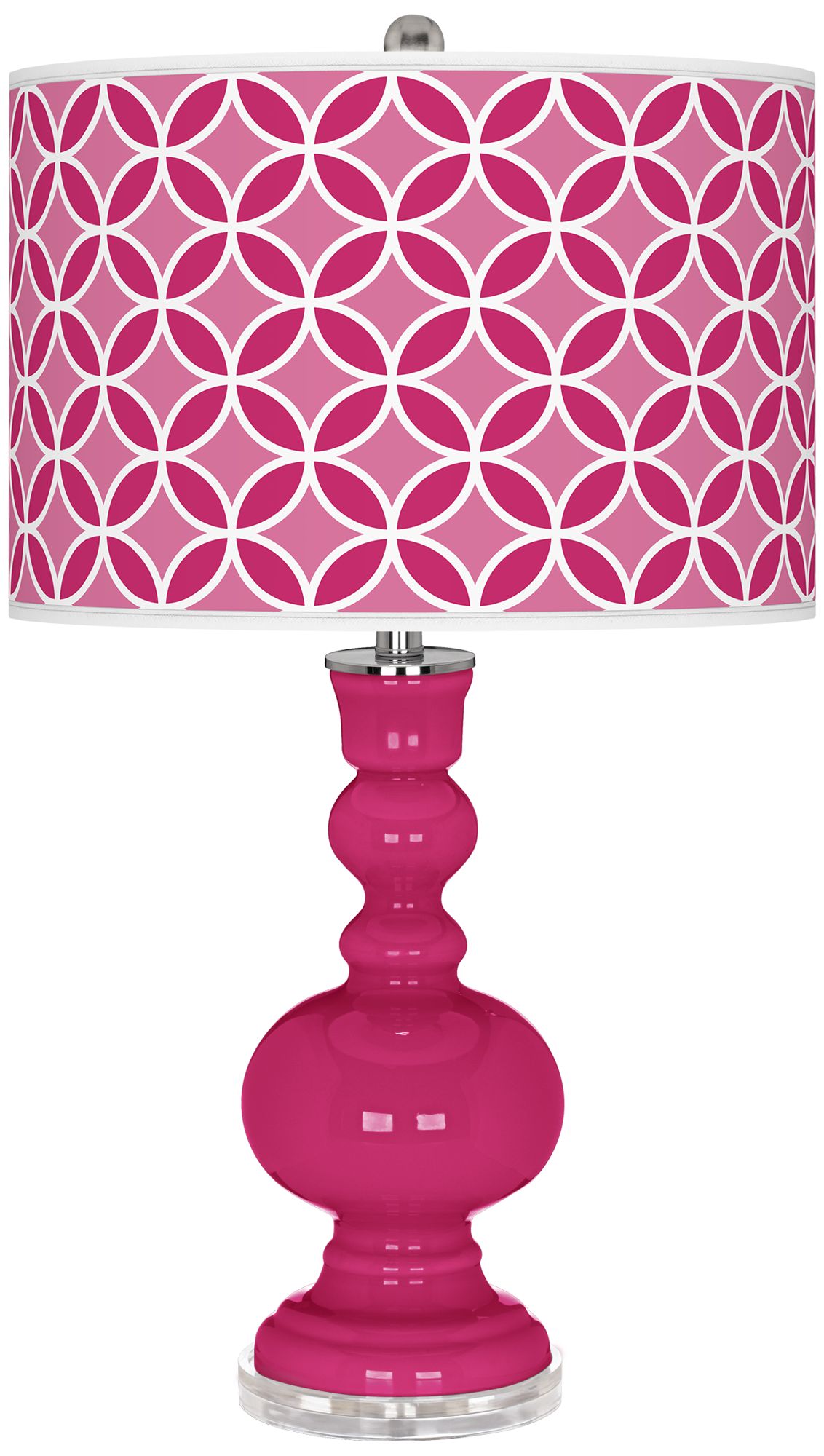 Beetroot Purple Circle Rings Apothecary Table Lamp