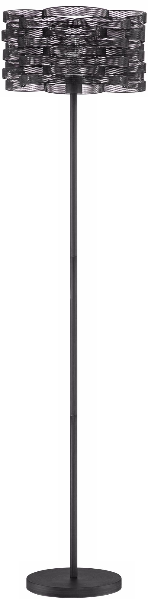 Industrial Lattice Oil-Rubbed Bronze Floor Lamp