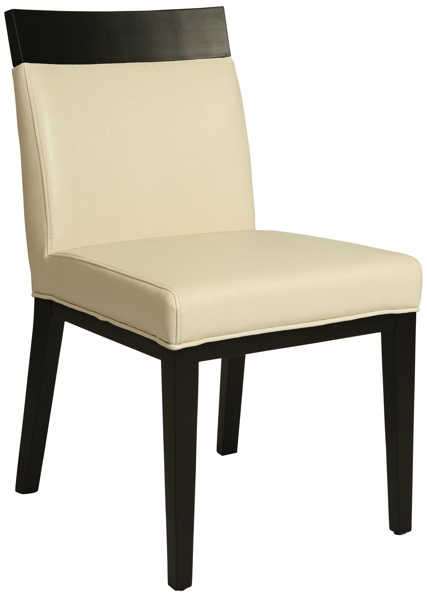 Elloise White Bonded Leather Side Chair