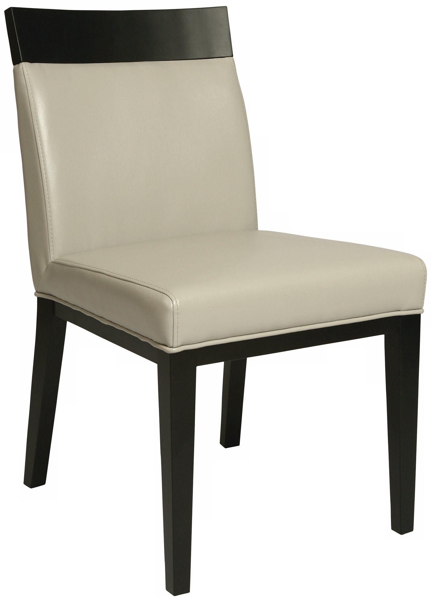 Elloise Dove Grey Leather Side Chair