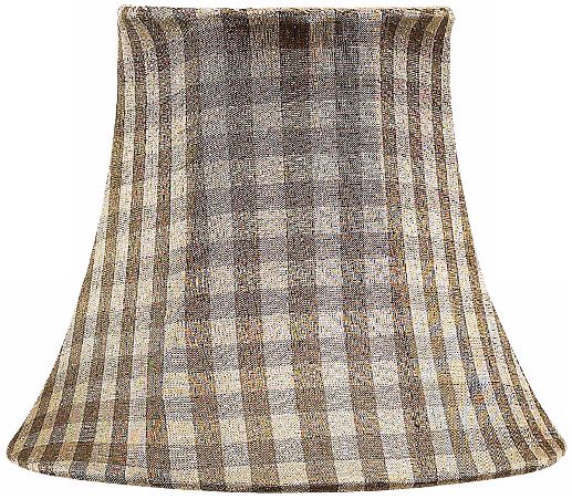 Taupe Checkered Silk Shade 3x5x4.25 (Clip-On)