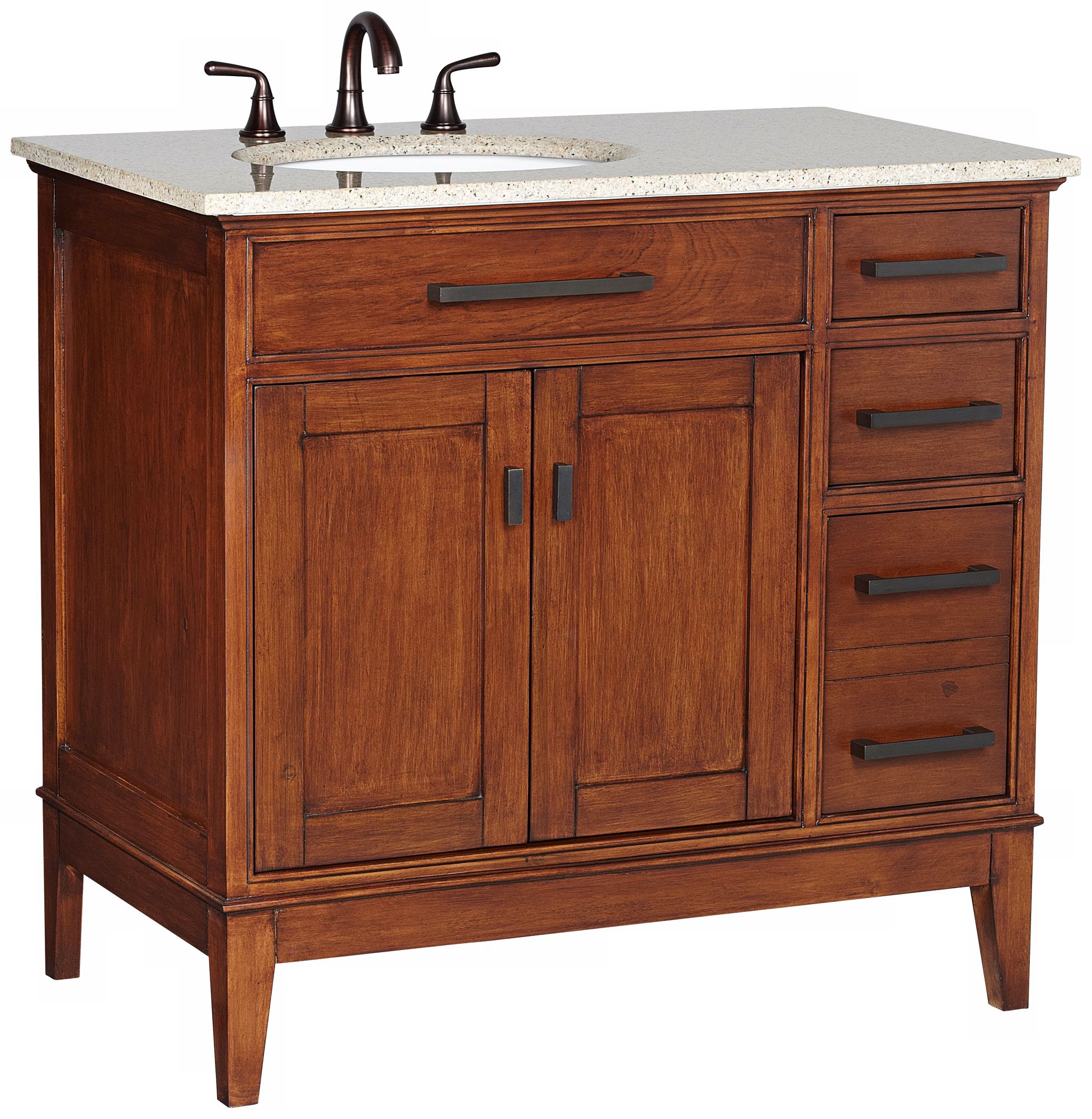 Cullen Beige Granite Top 37" Wide Single Sink Vanity