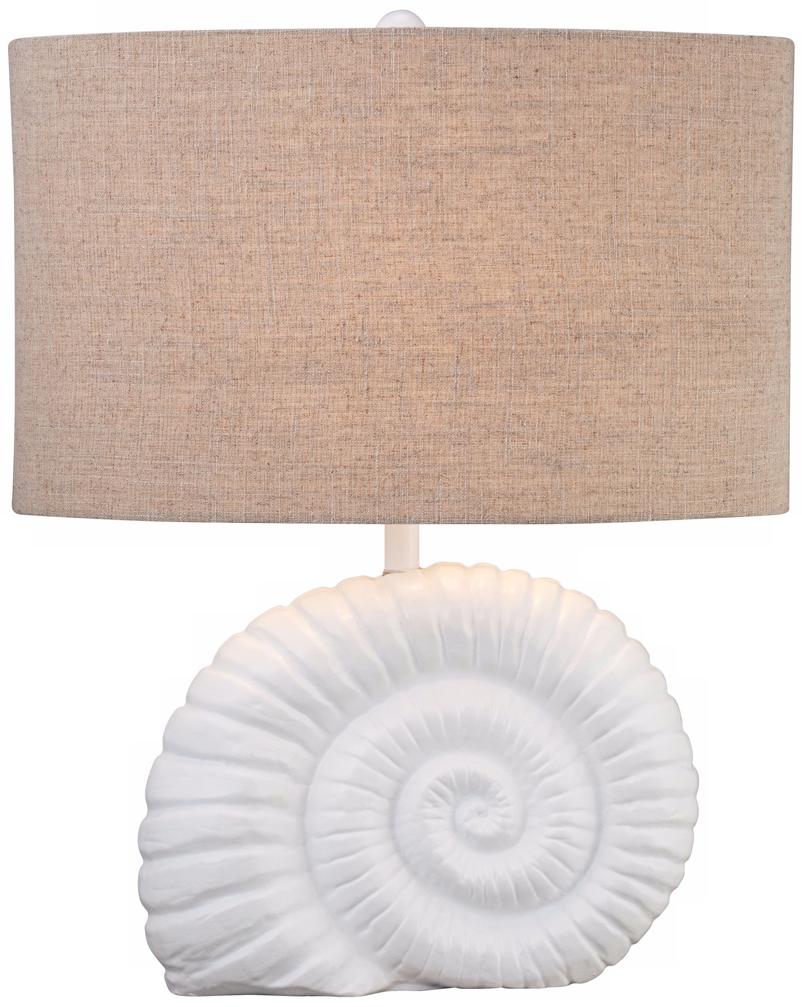 Faux Nautilus Shell White Table Lamp