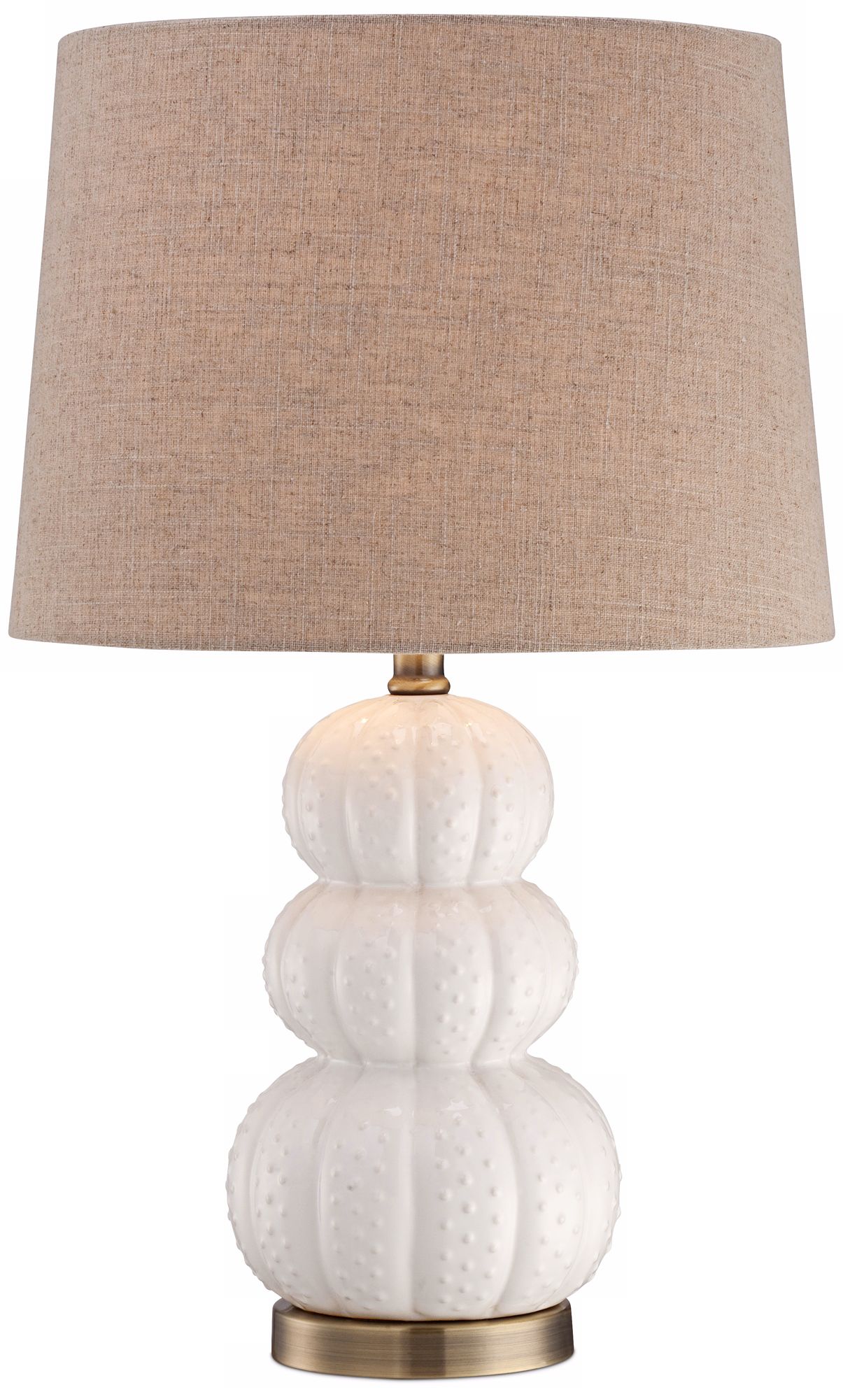 Ceramic Sea Urchin White Table Lamp
