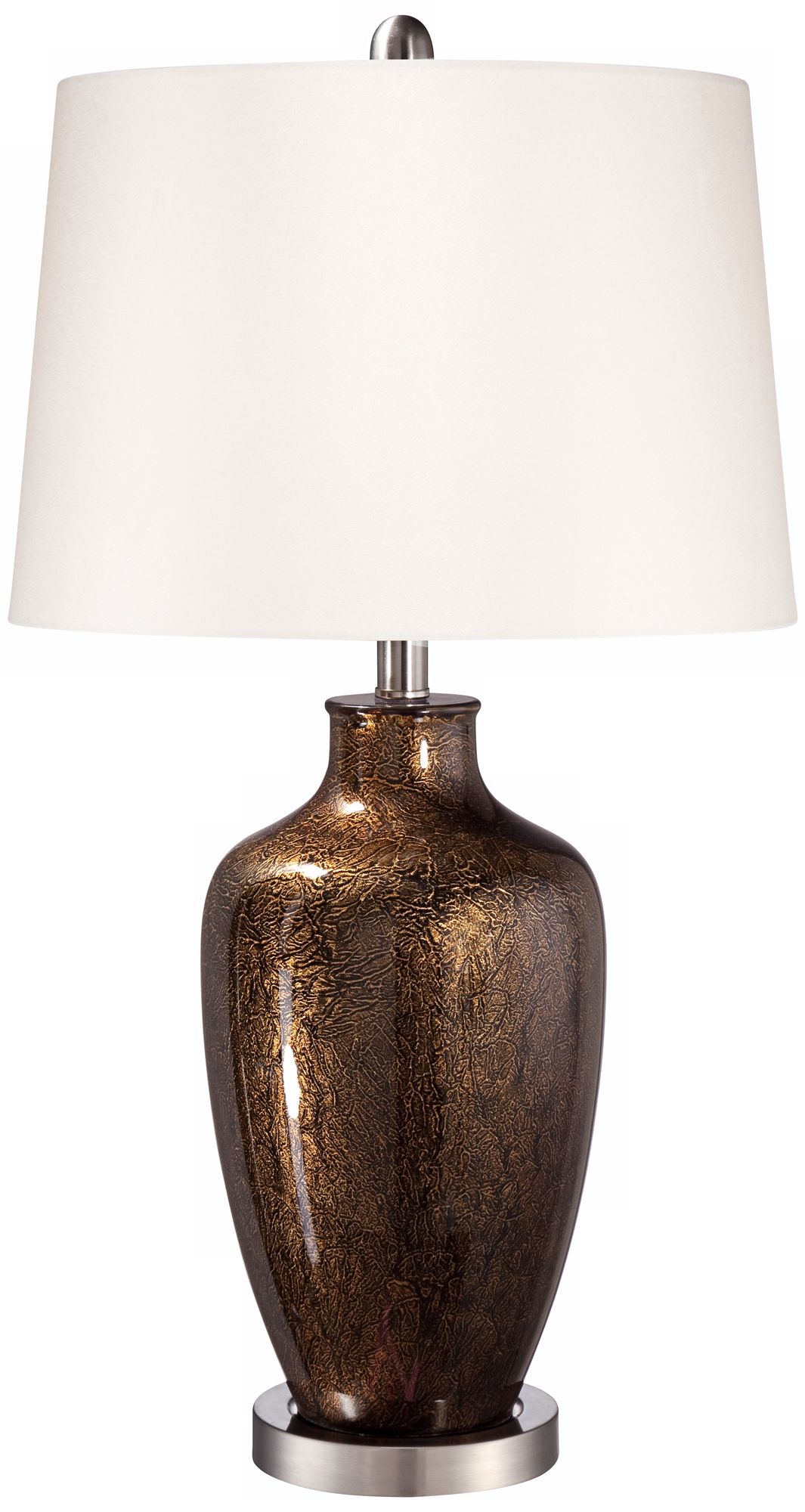 Harrison Dark Copper Crackle Urn Table Lamp