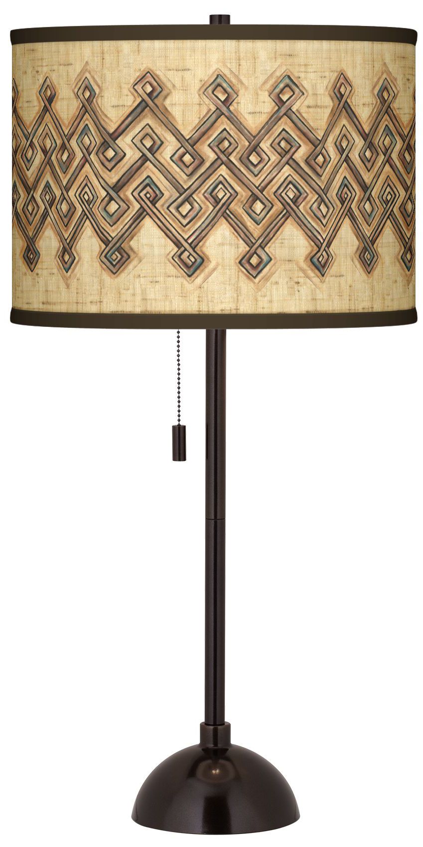 Corinthia Giclee Glow Tiger Bronze Club Table Lamp