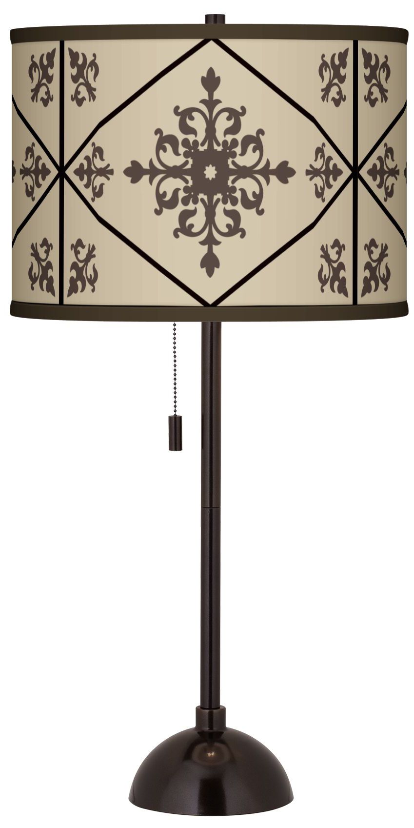 Chambly Giclee Glow Tiger Bronze Club Table Lamp