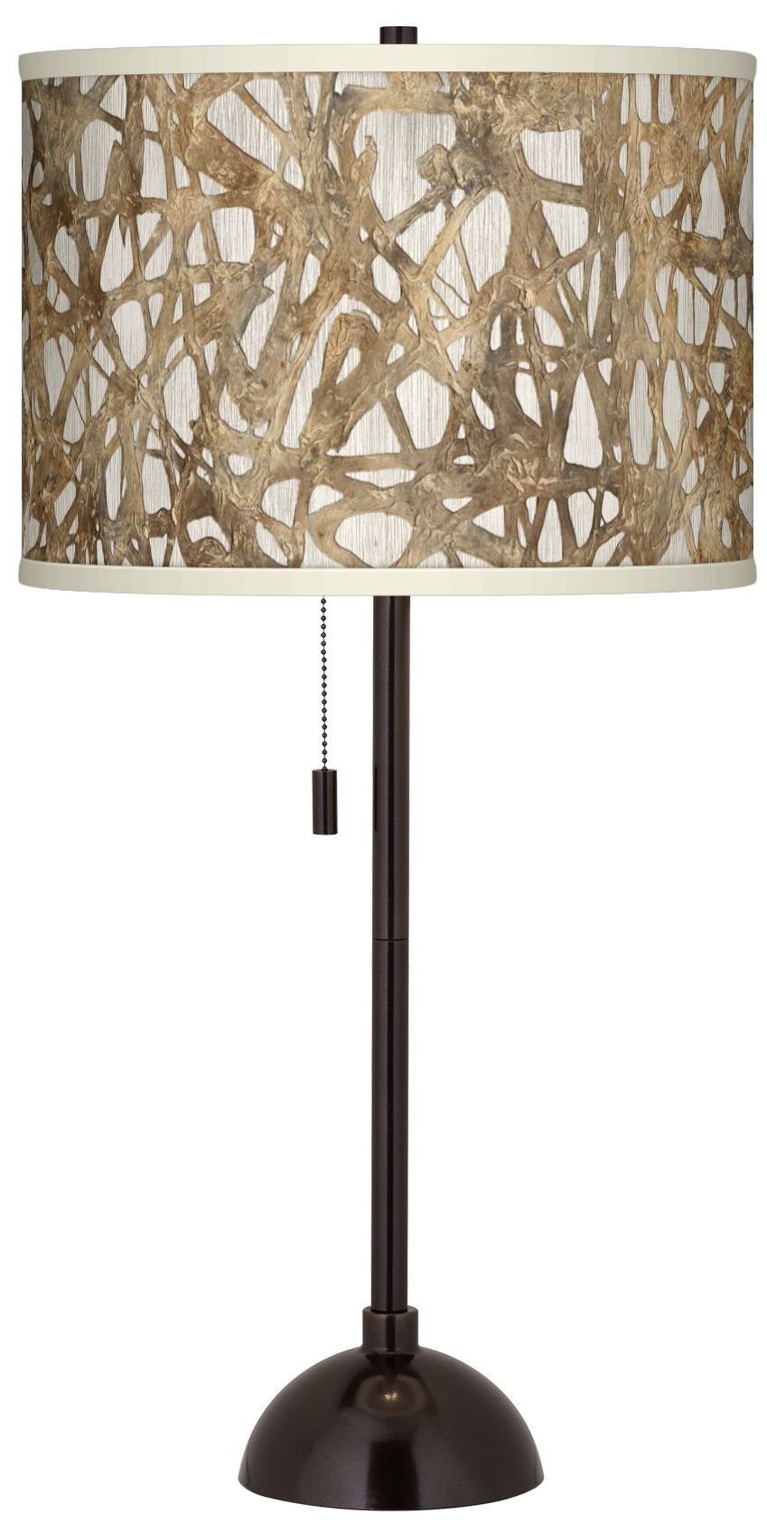 Organic Nest Giclee Glow Tiger Bronze Club Table Lamp
