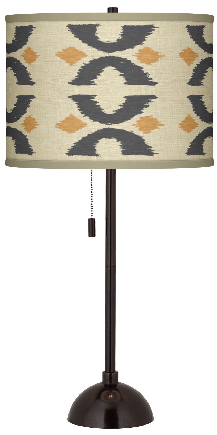 Los Lunas Giclee Glow Tiger Bronze Club Table Lamp