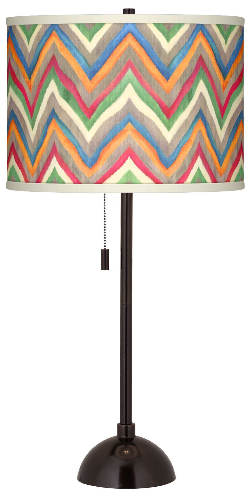 Canyon Waves Giclee Glow Tiger Bronze Club Table Lamp