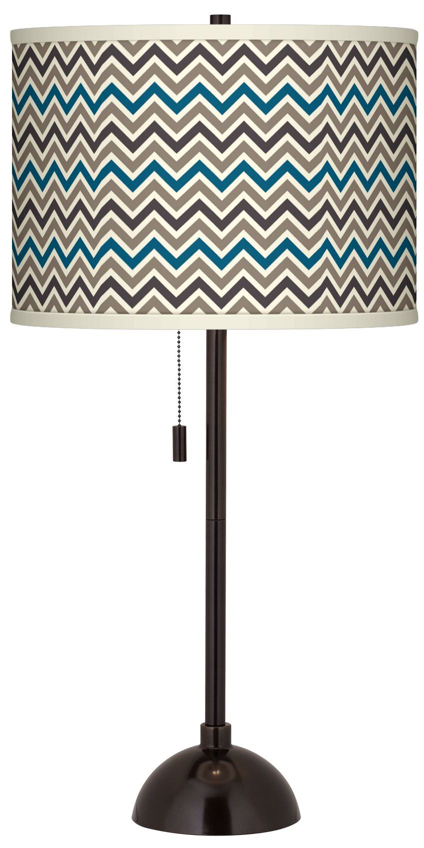 Zig Zag Giclee Glow Tiger Bronze Club Table Lamp