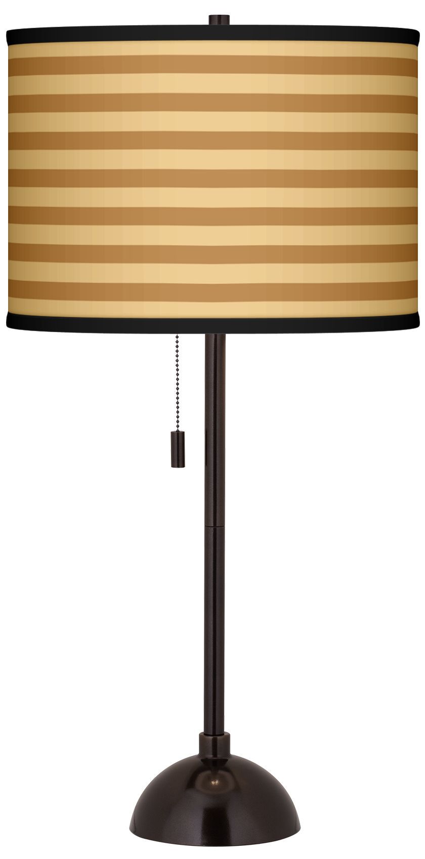 Butterscotch Parallels Giclee Glow Bronze Club Table Lamp