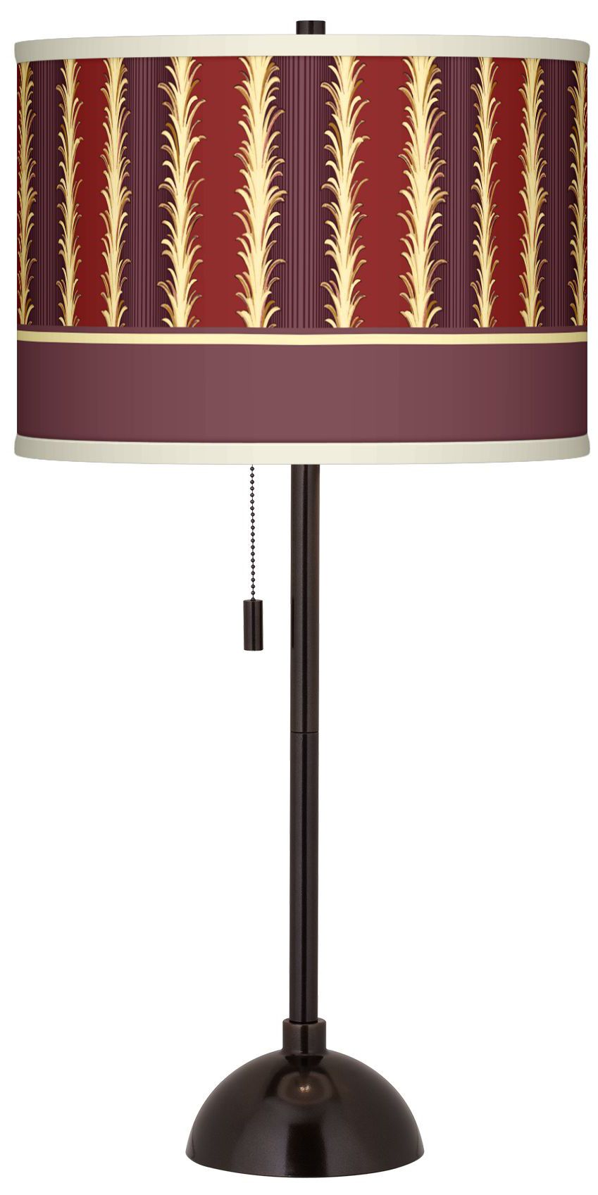 Stacy Garcia Lexington Stripe Cinnamon Bronze Club Lamp