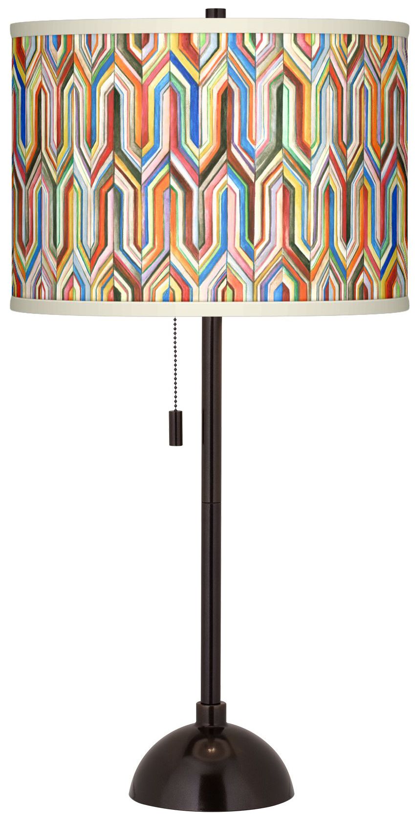 Synthesis Giclee Glow Tiger Bronze Club Table Lamp