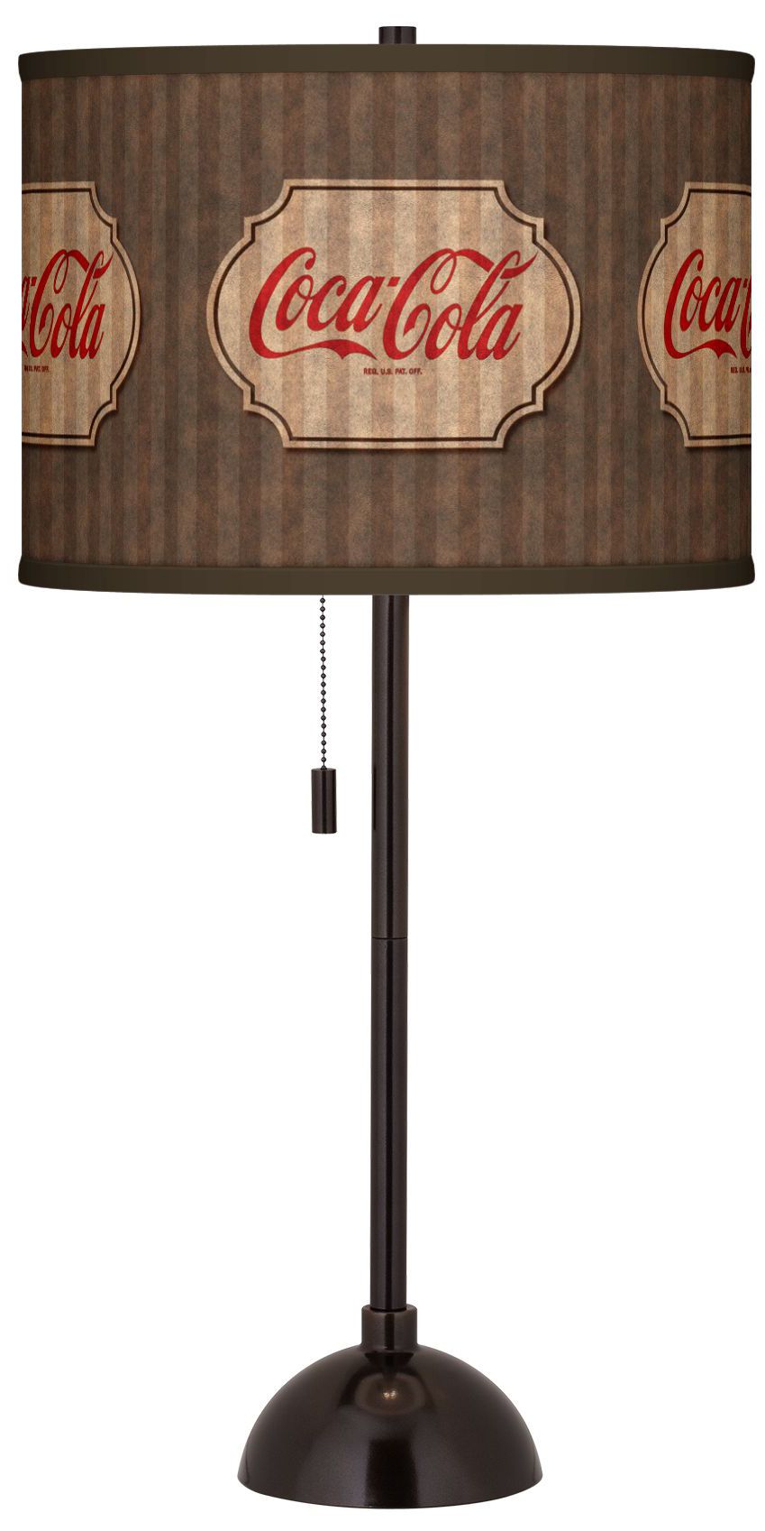 Coca-Cola&reg; Vintage Brown Tiger Bronze Club Table Lamp