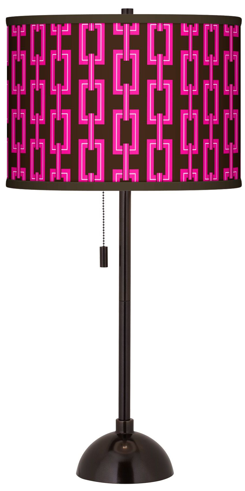 Chain Links Giclee Glow Tiger Bronze Club Table Lamp