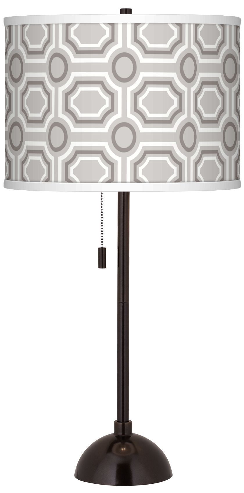 Luxe Tile Giclee Glow Tiger Bronze Club Table Lamp