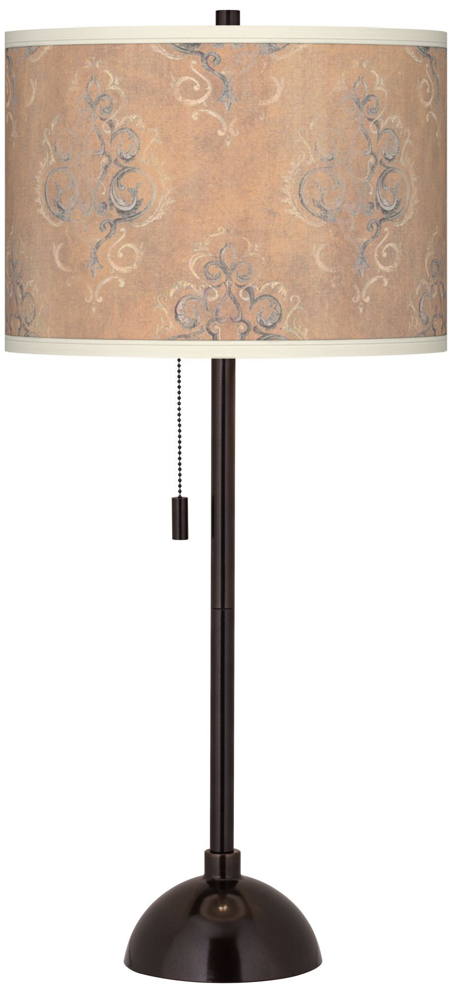 Parisian Crest Giclee Glow Tiger Bronze Club Table Lamp