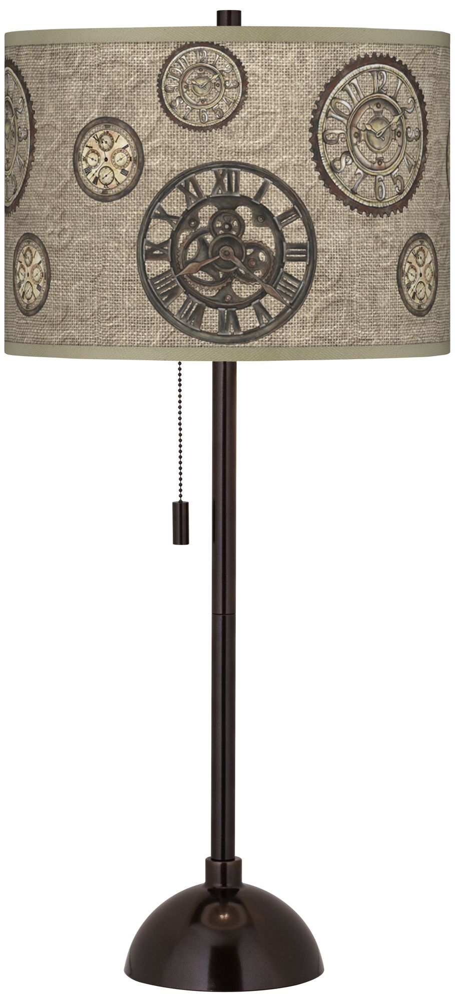 Timekeeping Giclee Glow Tiger Bronze Club Table Lamp