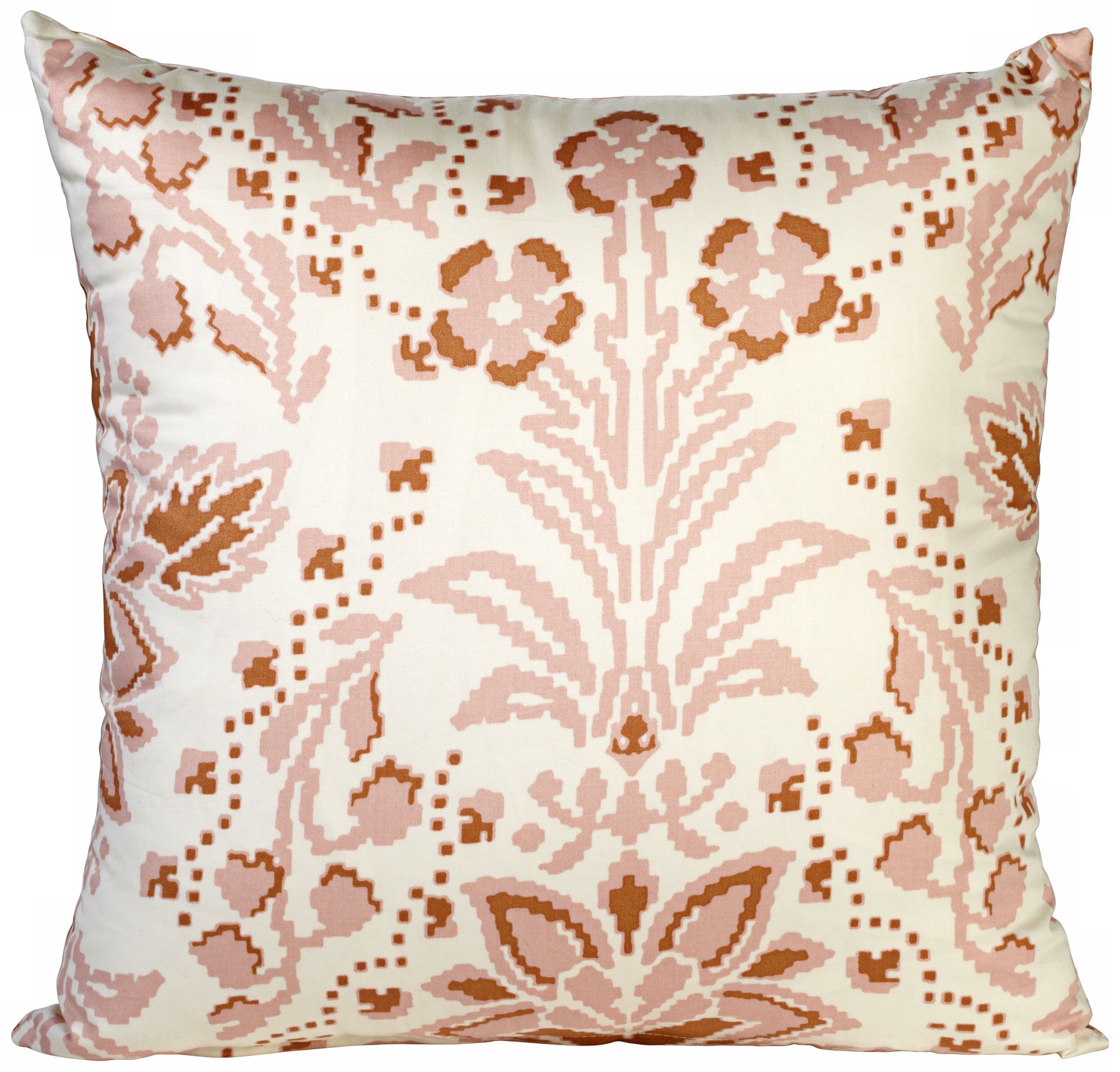 Marilyn 18" Square Light Pink Floral Throw Pillow