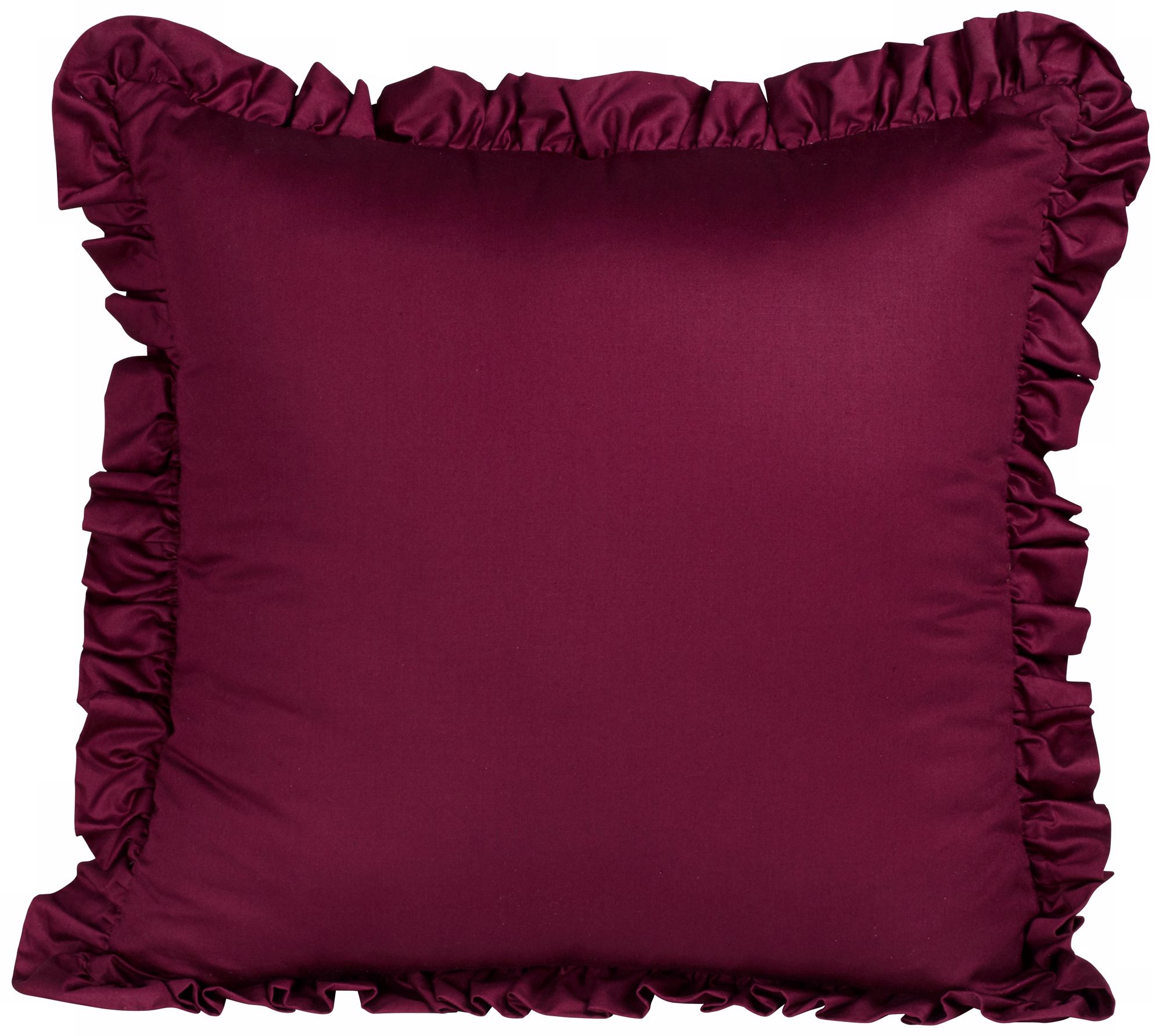 Emma 18" Square Ruffled Purple Throw Pillow