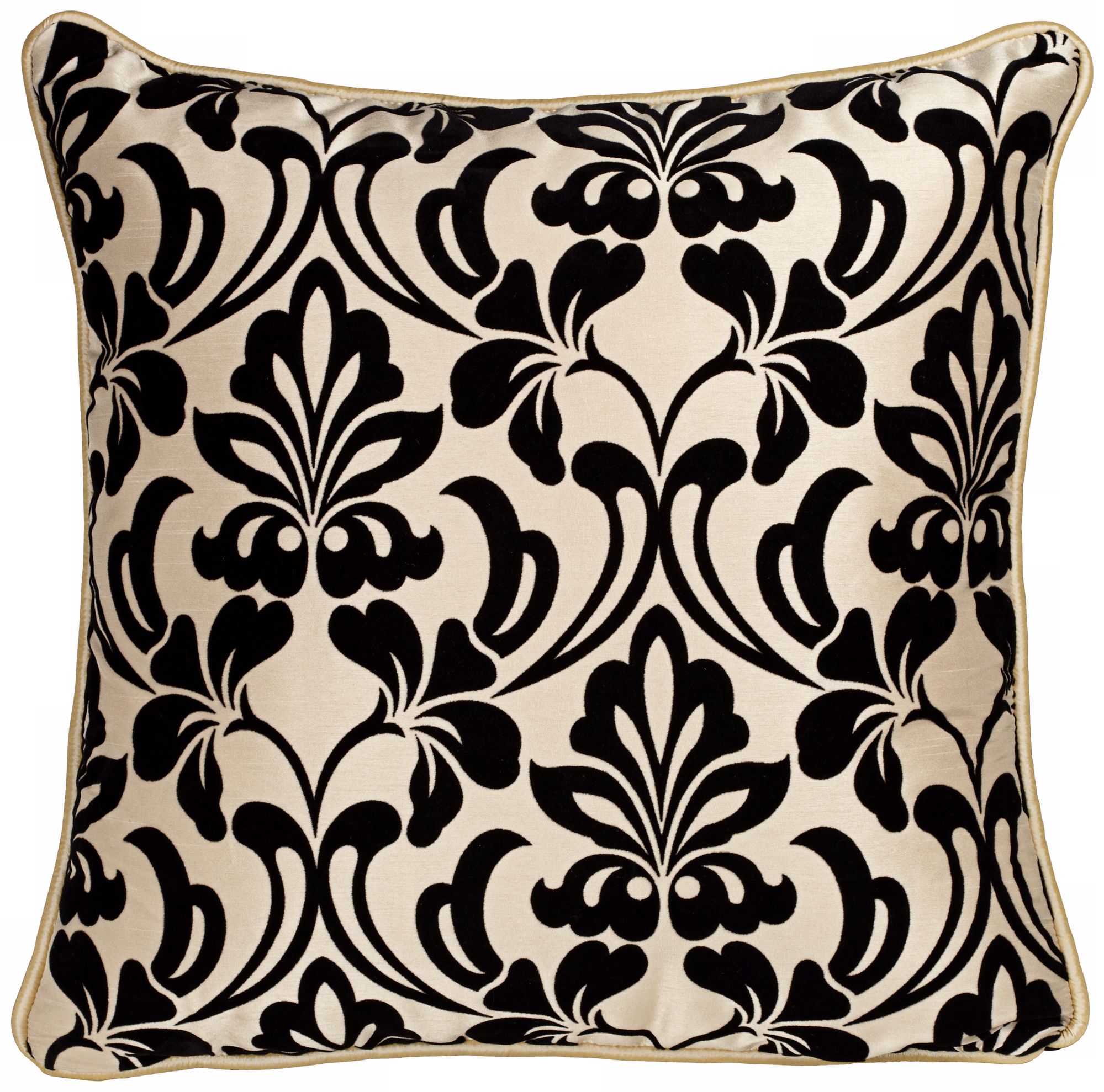 Trinity 21" Square Black and White Throw Pillow
