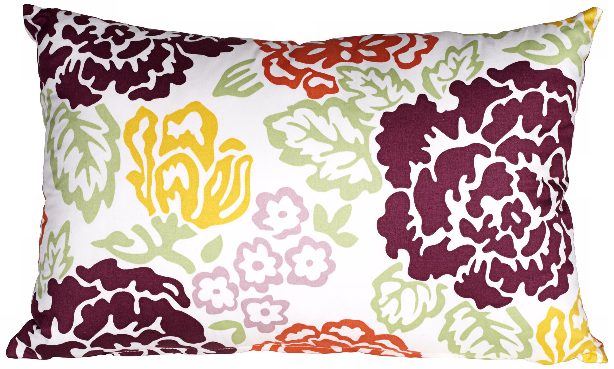 Emma 20" Wide Floral Lumbar Pillow