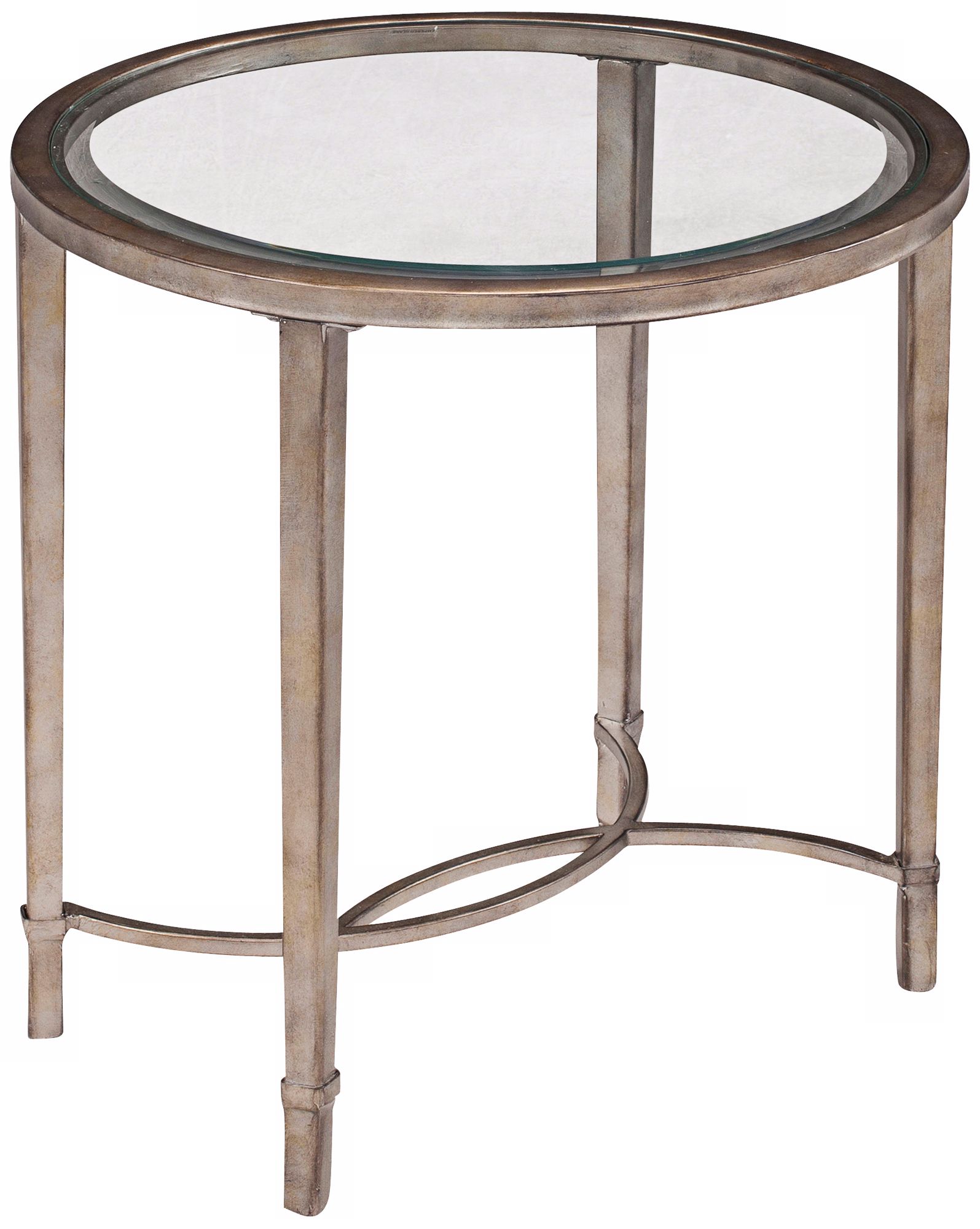 Copia Antique Silver Oval End Table