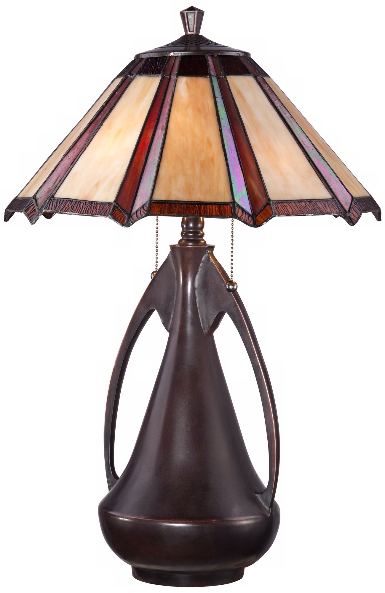 Haley Arts and Craft Pottery Art Glass Table Lamp