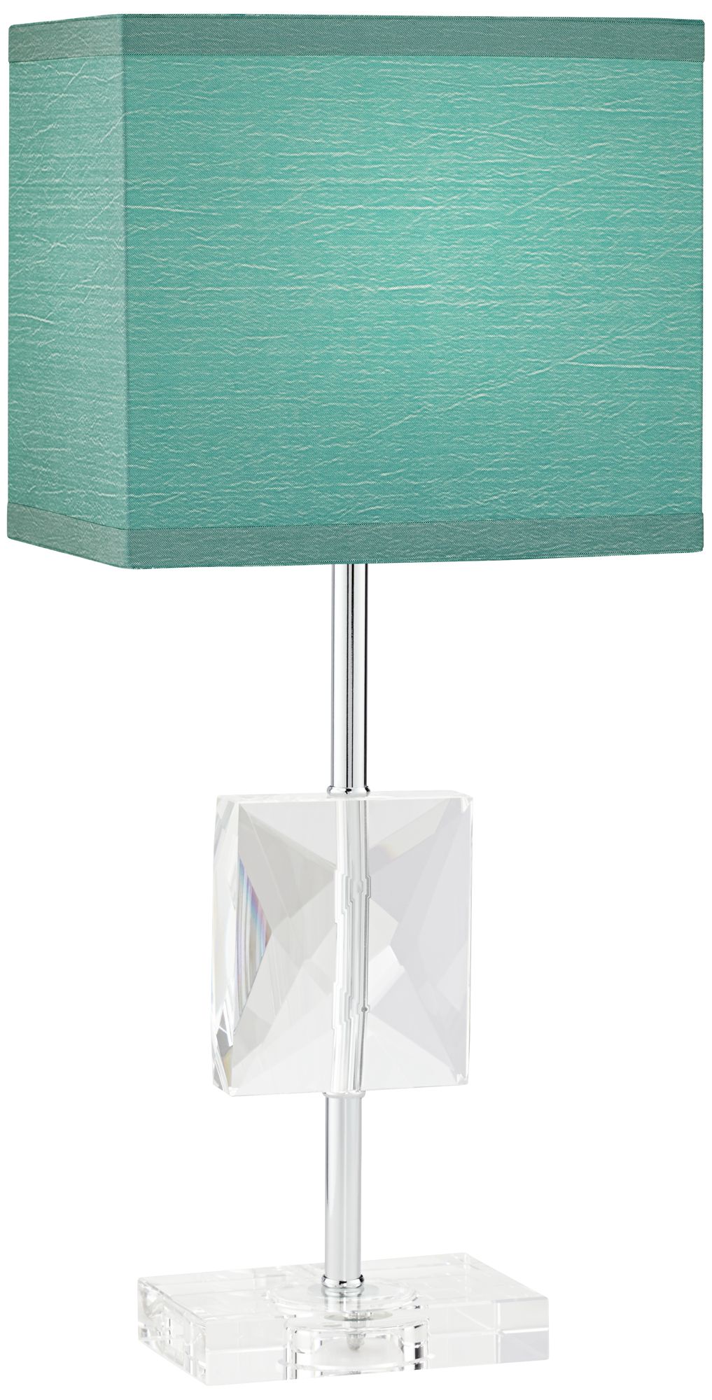 Clara Donna Crystal Accent Teal Blue Table Lamp