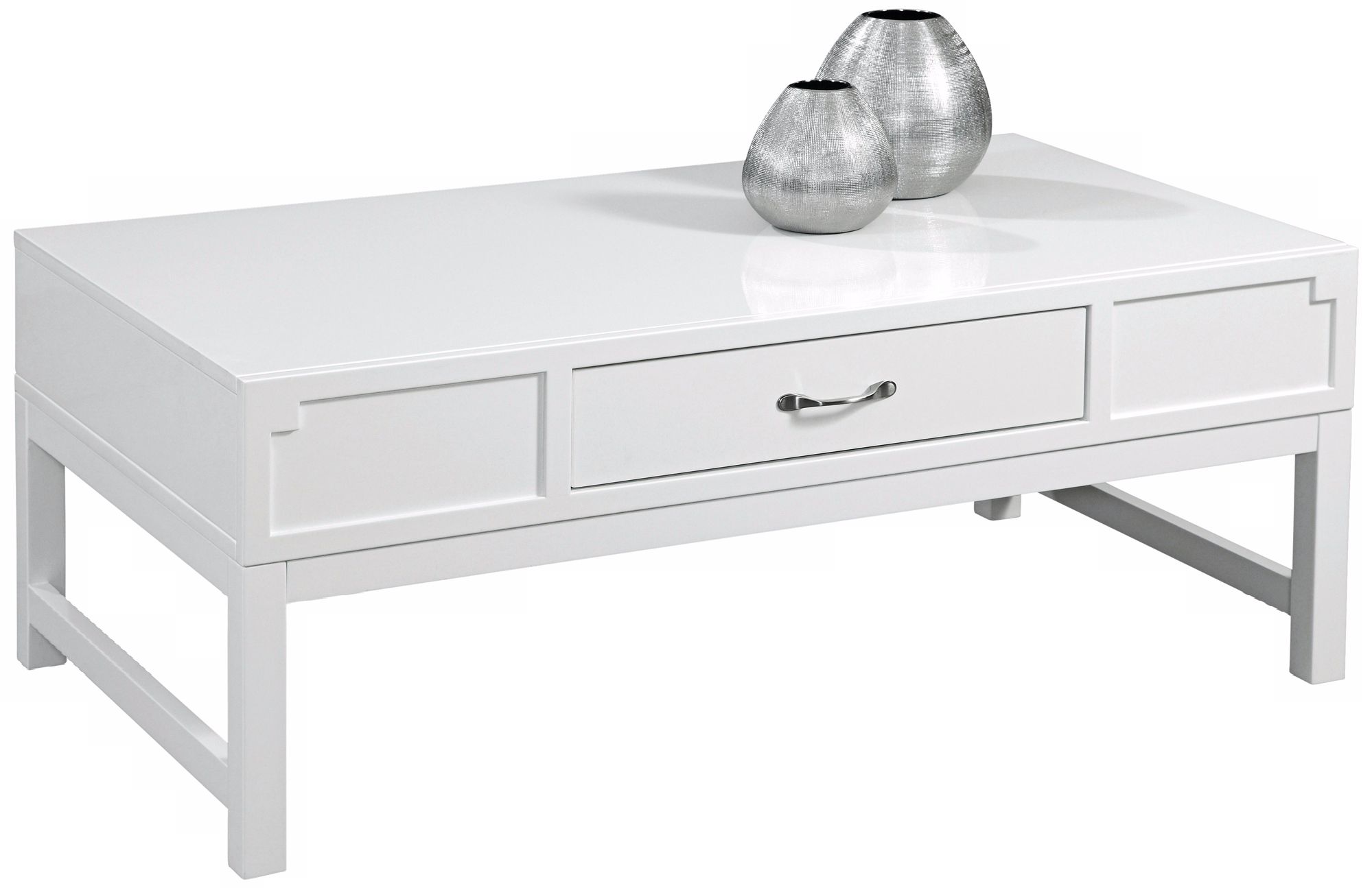 Zoe Rectangular Lacquer Cocktail Table with Storage