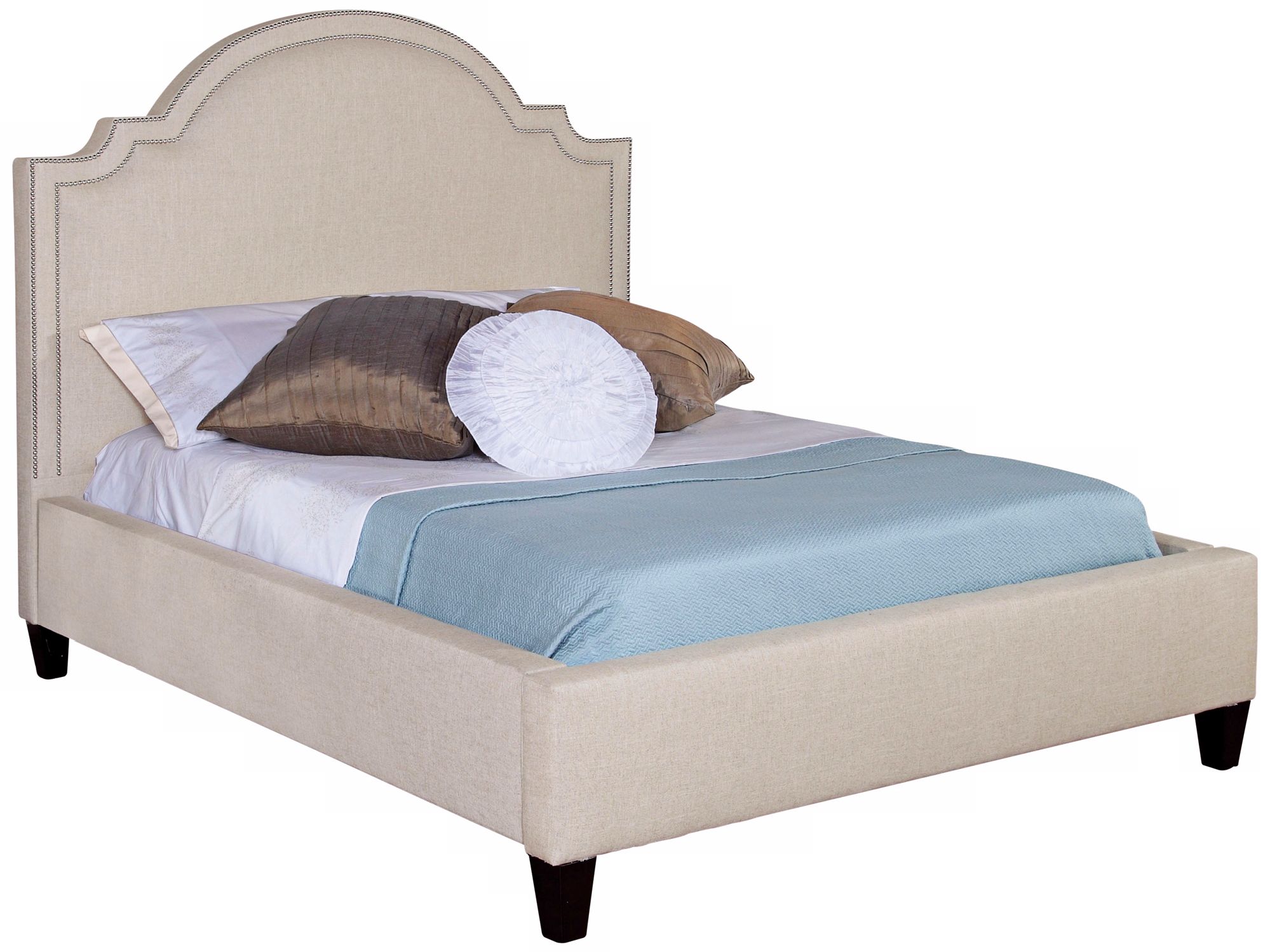 Palladium Bed with Nailhead Detail