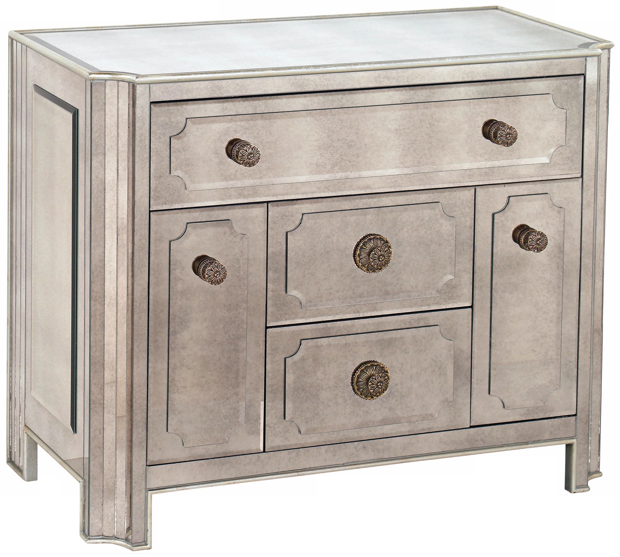 Regency Mirrored 3-Drawer Library Chest