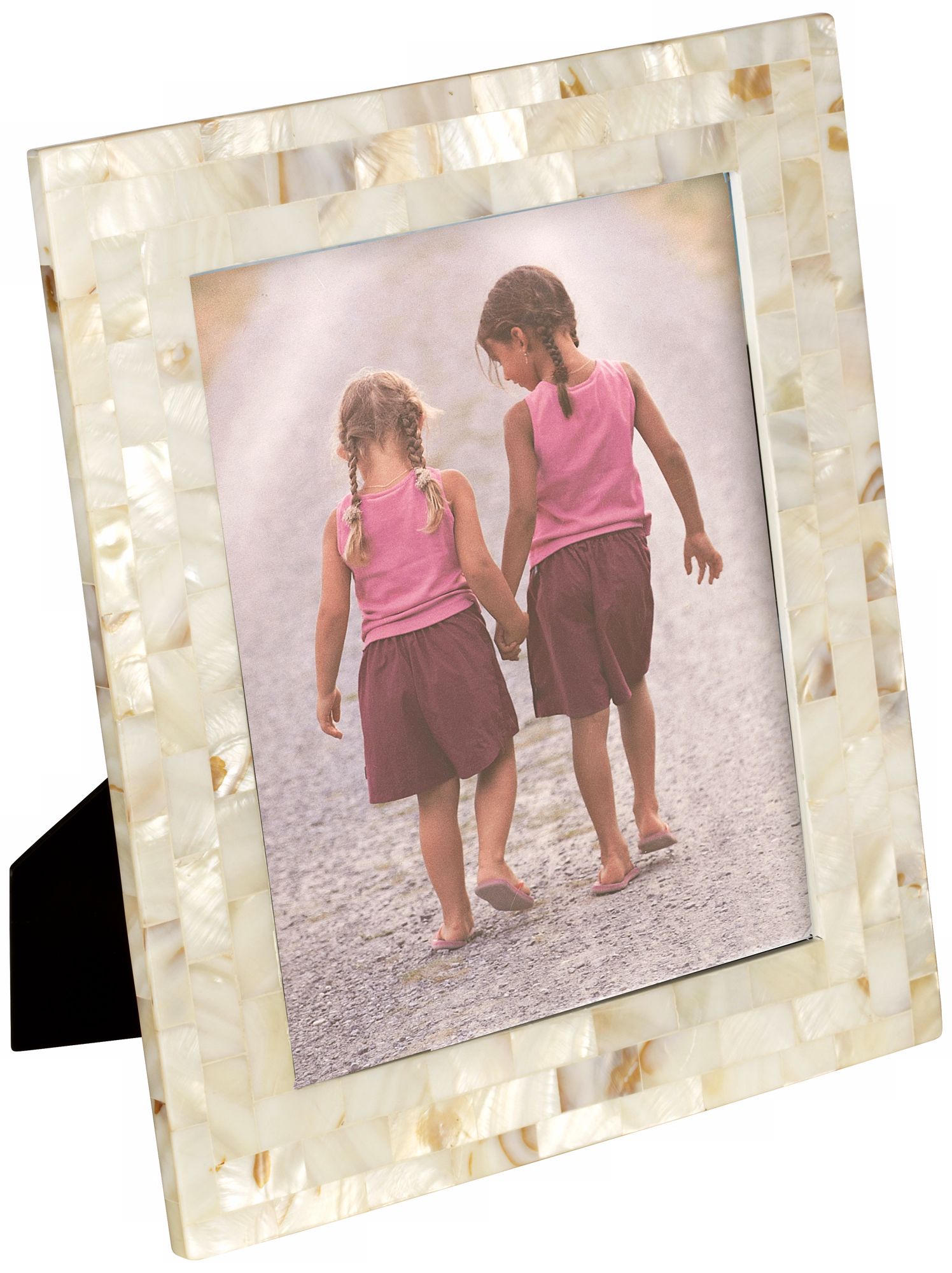White and Pink Mother of Pearl Large Photo Frame